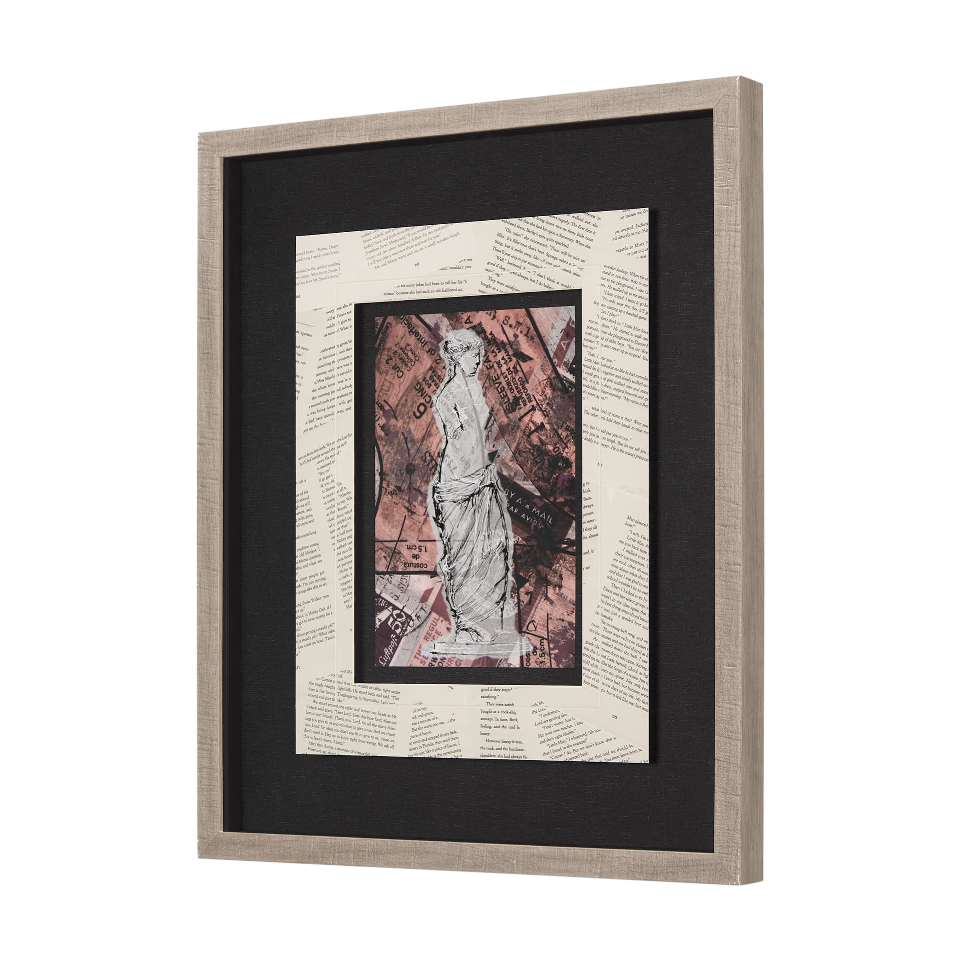 Graffiti Sculpture V by Mercana Studio Hand Embellished Textured Framed Art Print Matted under Glass — product photograph
