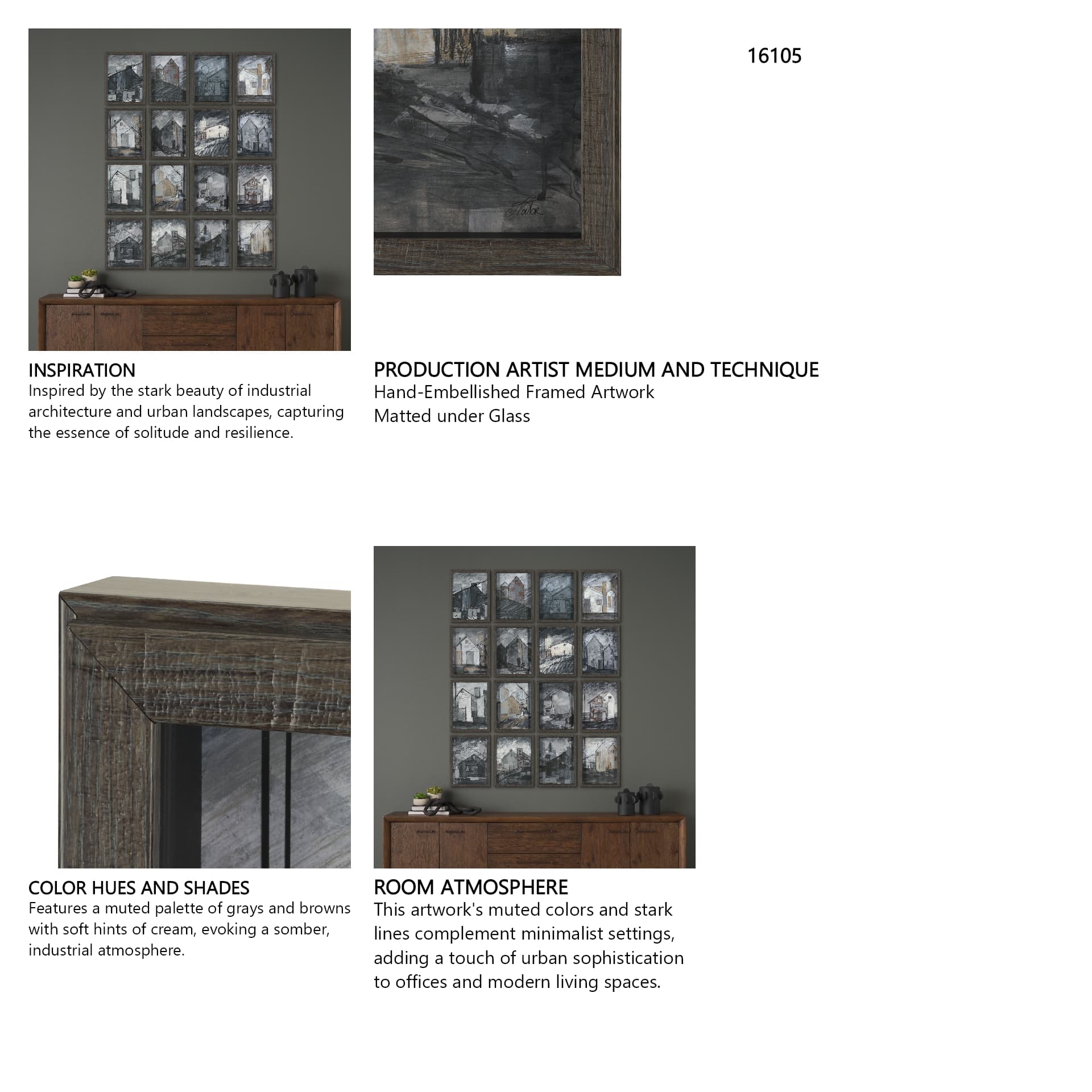 Community 4D by Mercana Studio Framed Artwork Matted under Glass — in a styled room