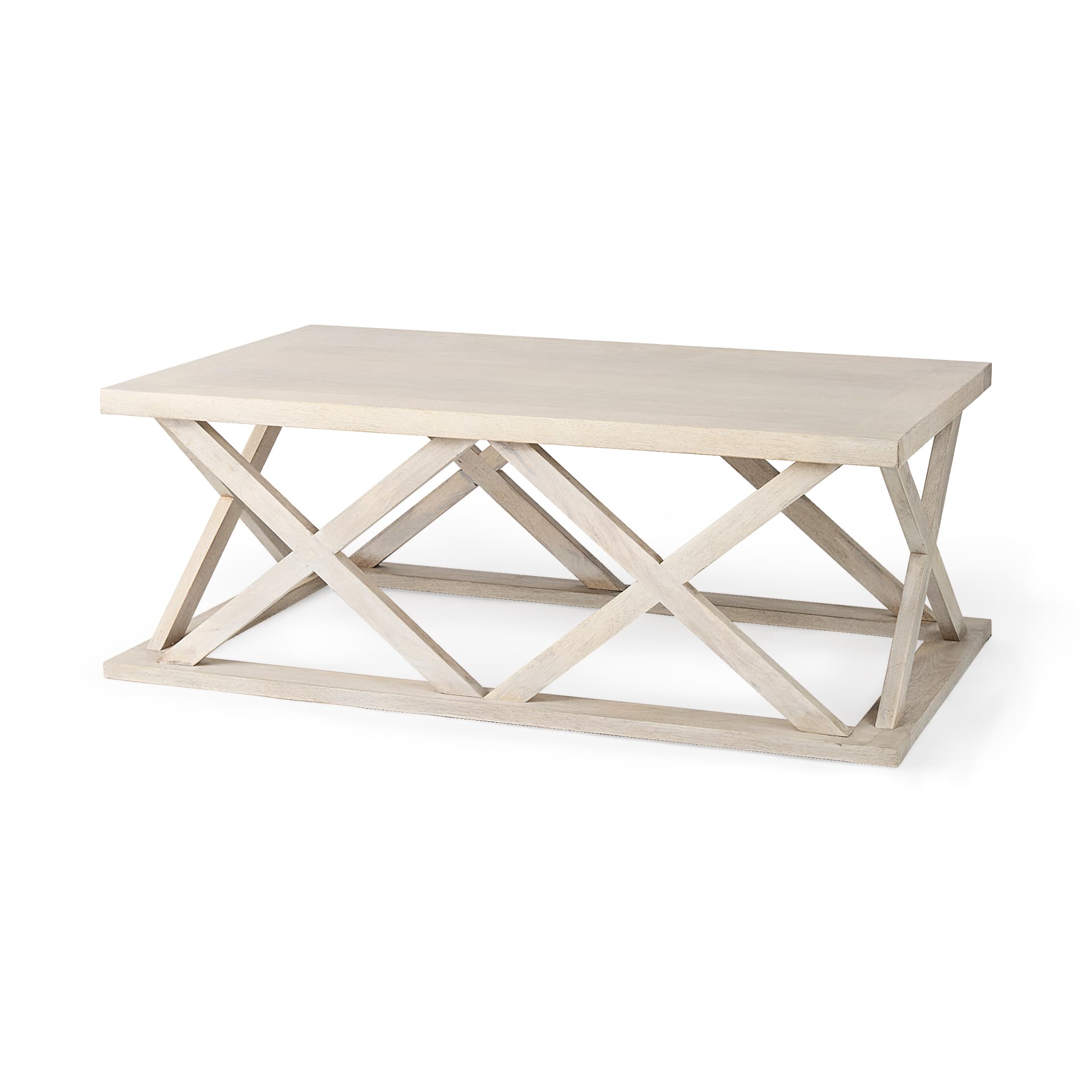 Forsey 48.0L x 28.0W x 17.5H Blonde Wood Rectangular Coffee Table — product photograph