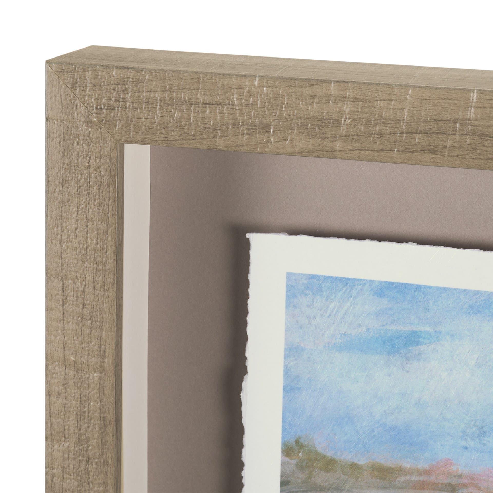Country View(Set of 6) by Mercana Studio Hand-Embellished Textured Framed Artwork Matted under Glass — product photograph