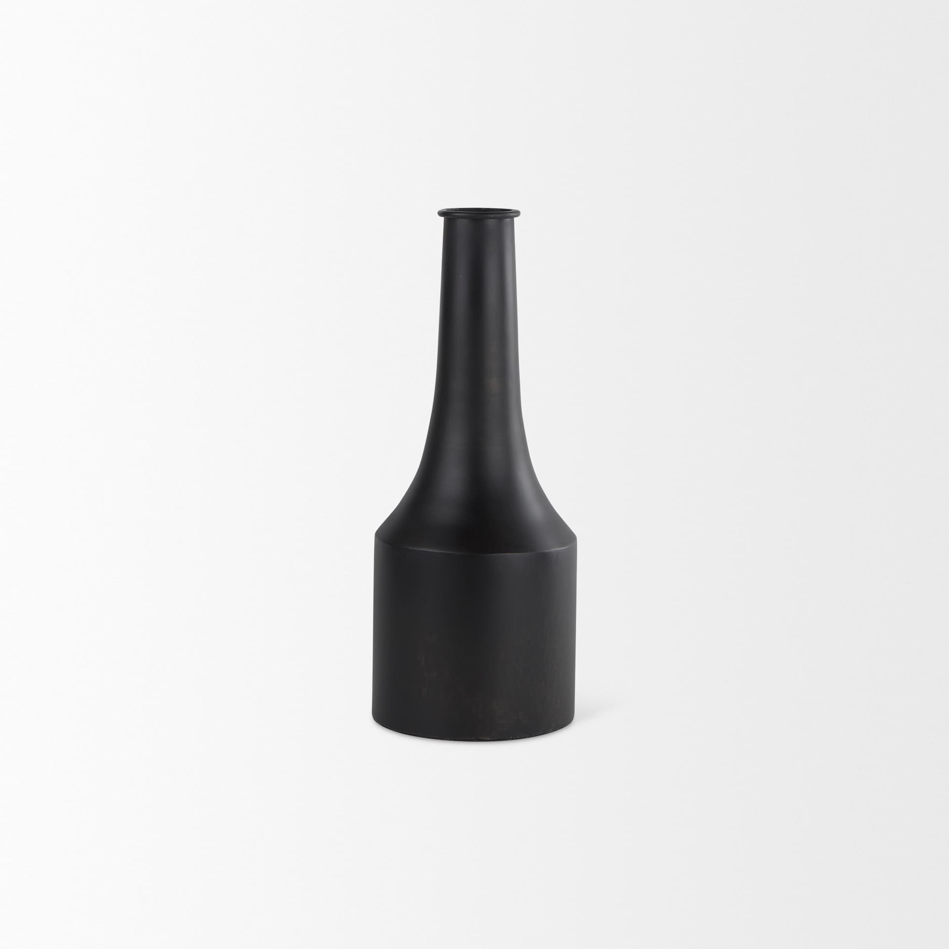 Aubrey Small 14.0H Black Iron Flower Vase — product photograph
