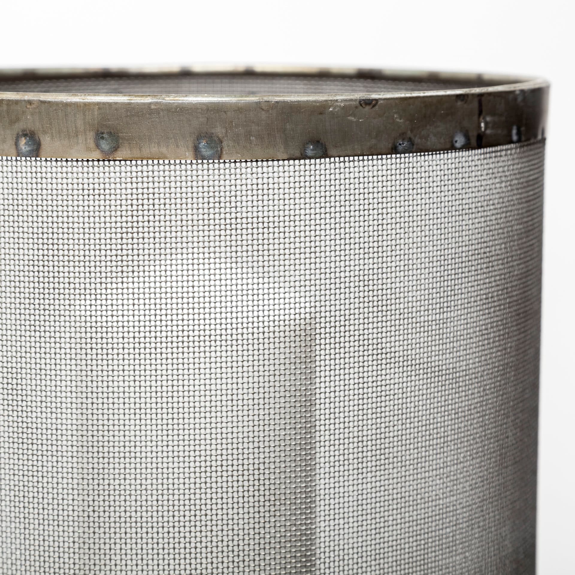 Steen Set of Two Black Meshed Metal Candle Holder Lanterns — product photograph