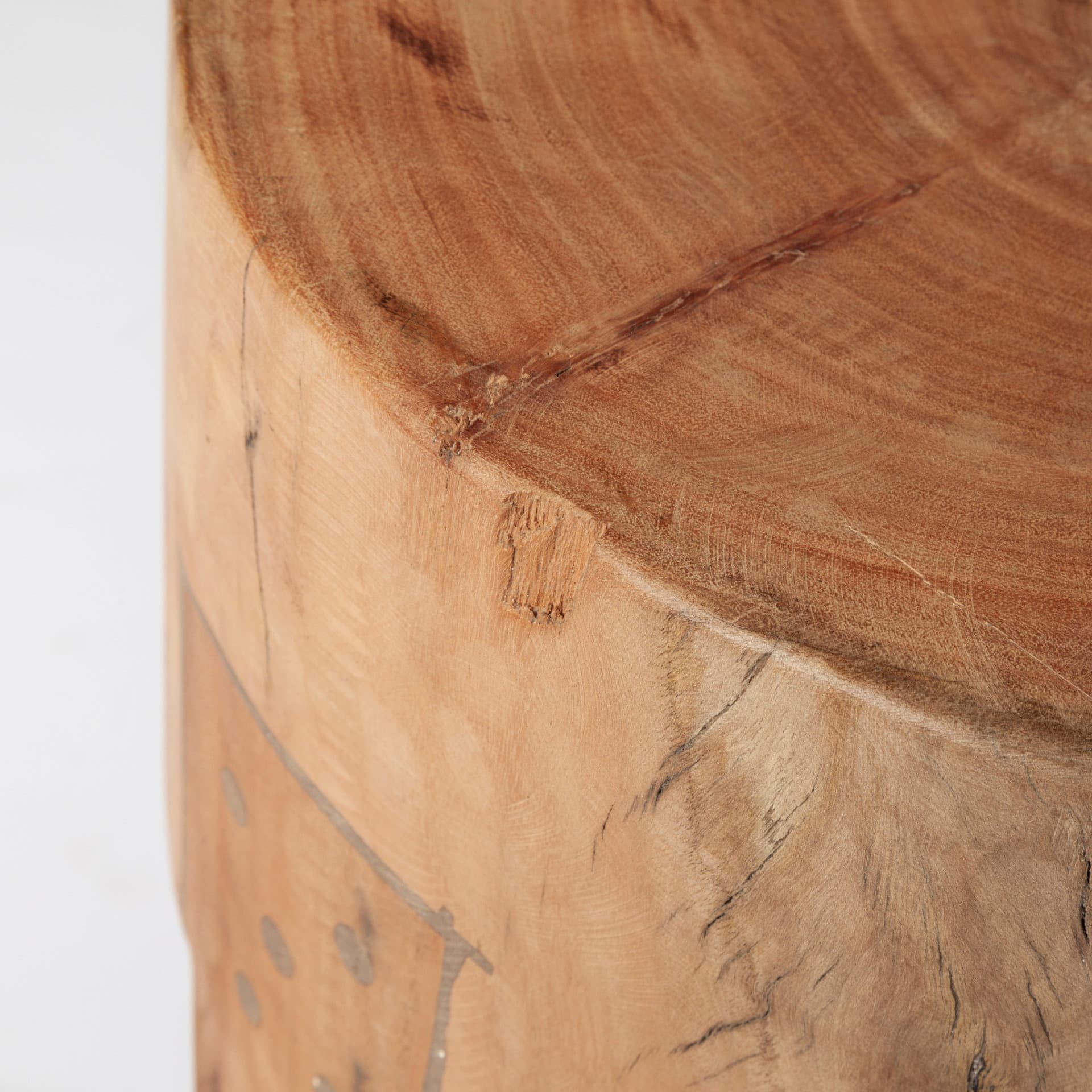 Asco 18"H Rustic Solid Reclaimed Wood Stool — product photograph