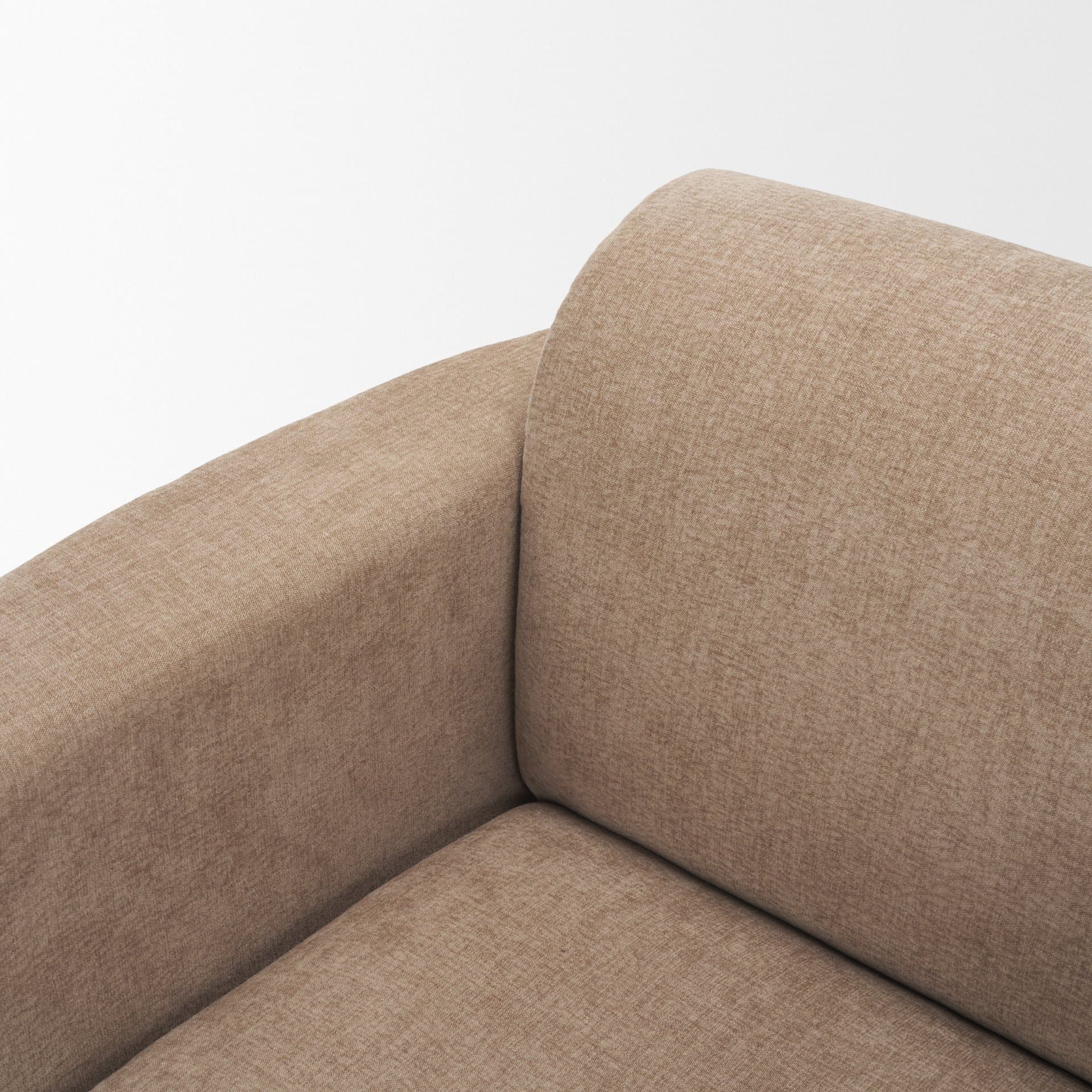 Oskar Chocolate Fabric w/ Brown Wood Base Swivel Accent Chair — product photograph