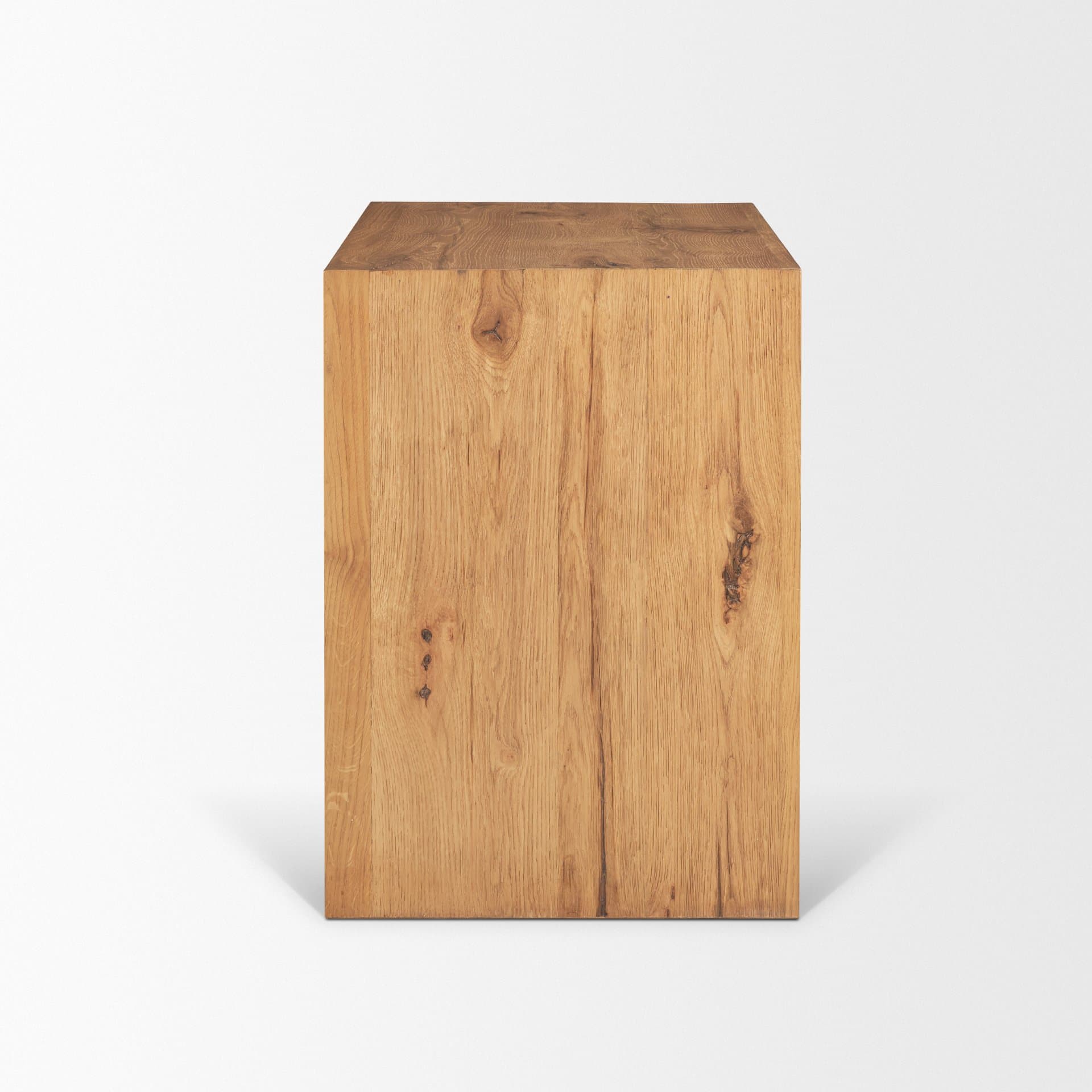 Belford 3-Drawer Light Brown Oak Wood Closed Nightstand — product photograph