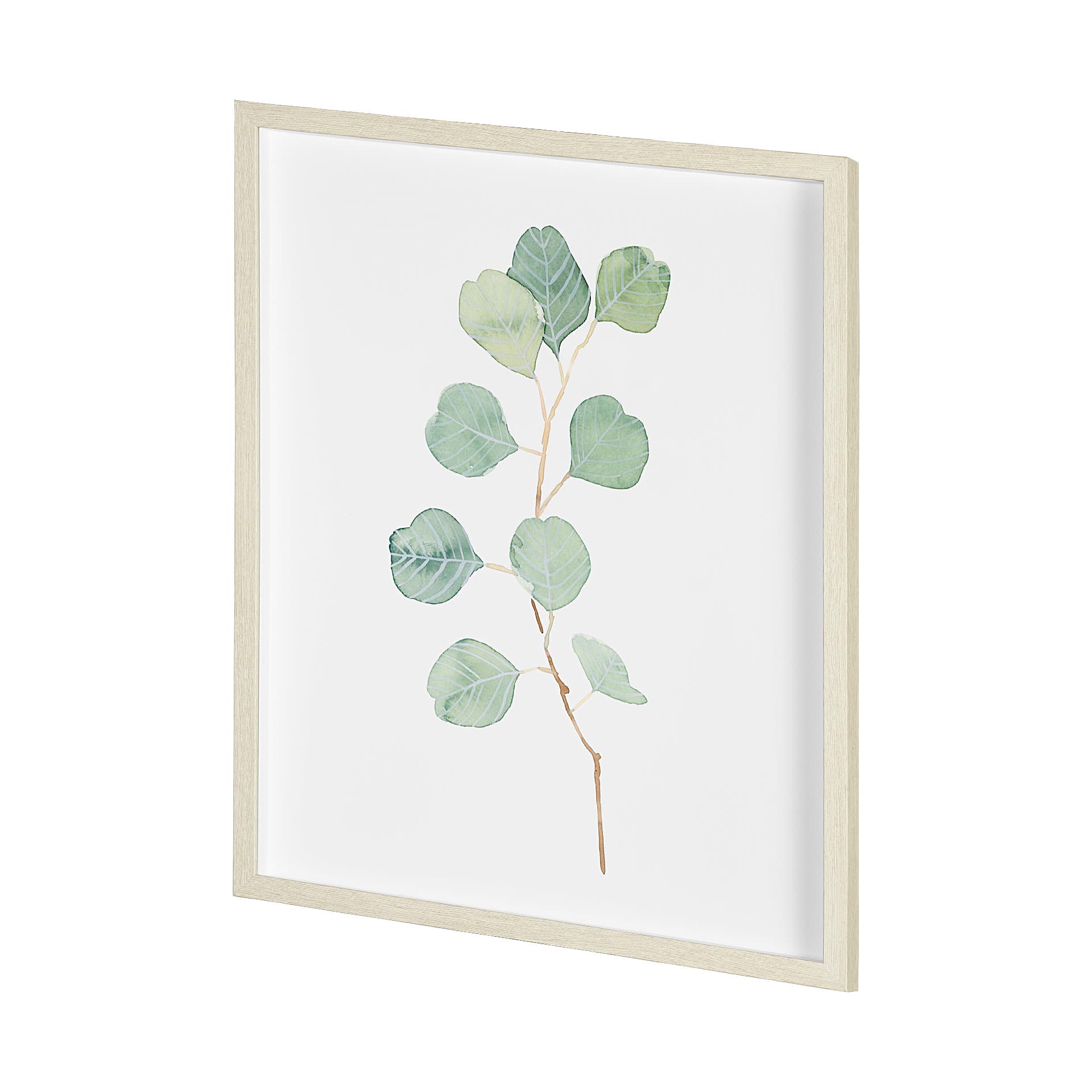 Soft Eucalyptus Branch IV by Emma Scarvey Hand Embellished Framed Art Print Matted under Glass — product photograph