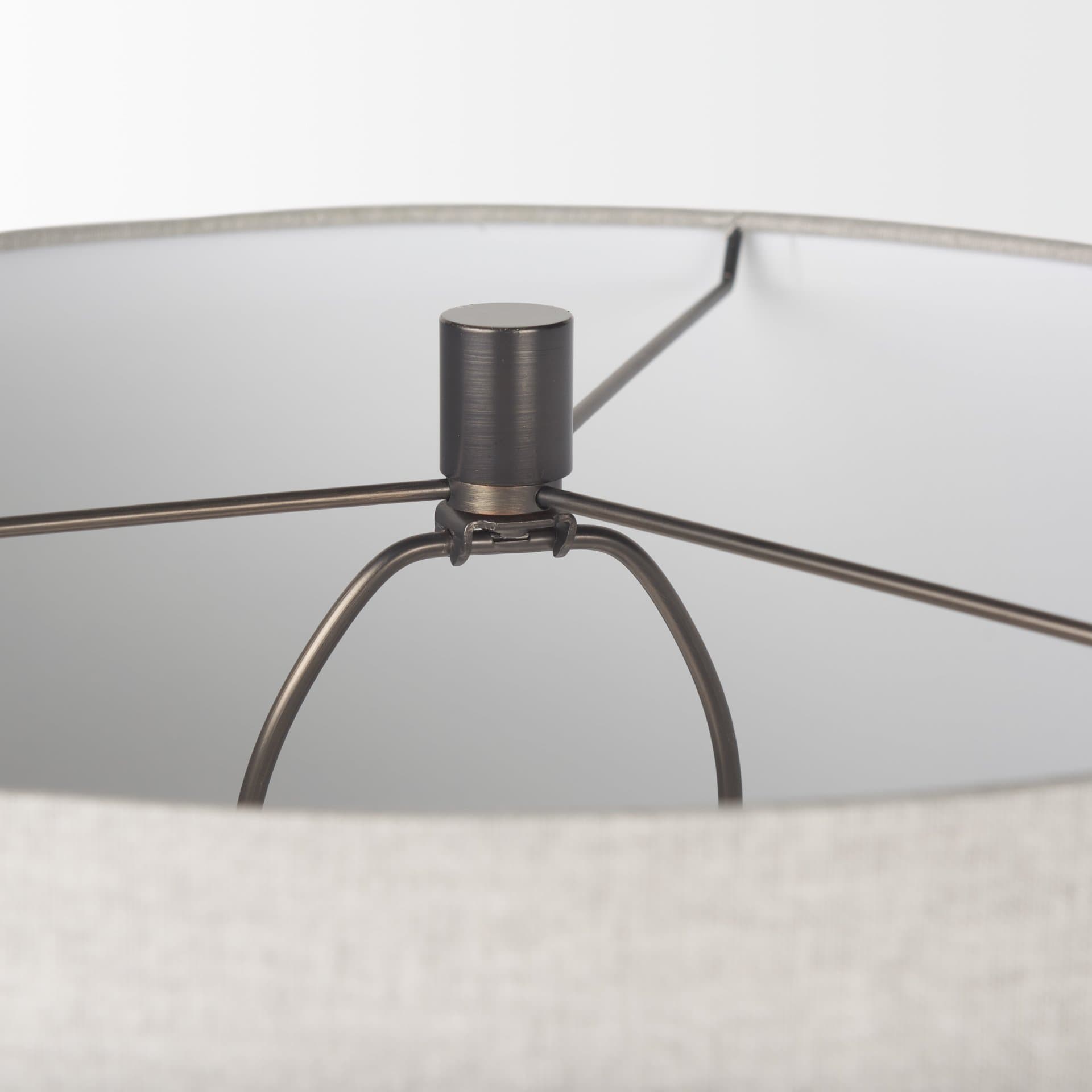Piven Black w/ Gray Wash Textured Ceramic Table Lamp — product photograph