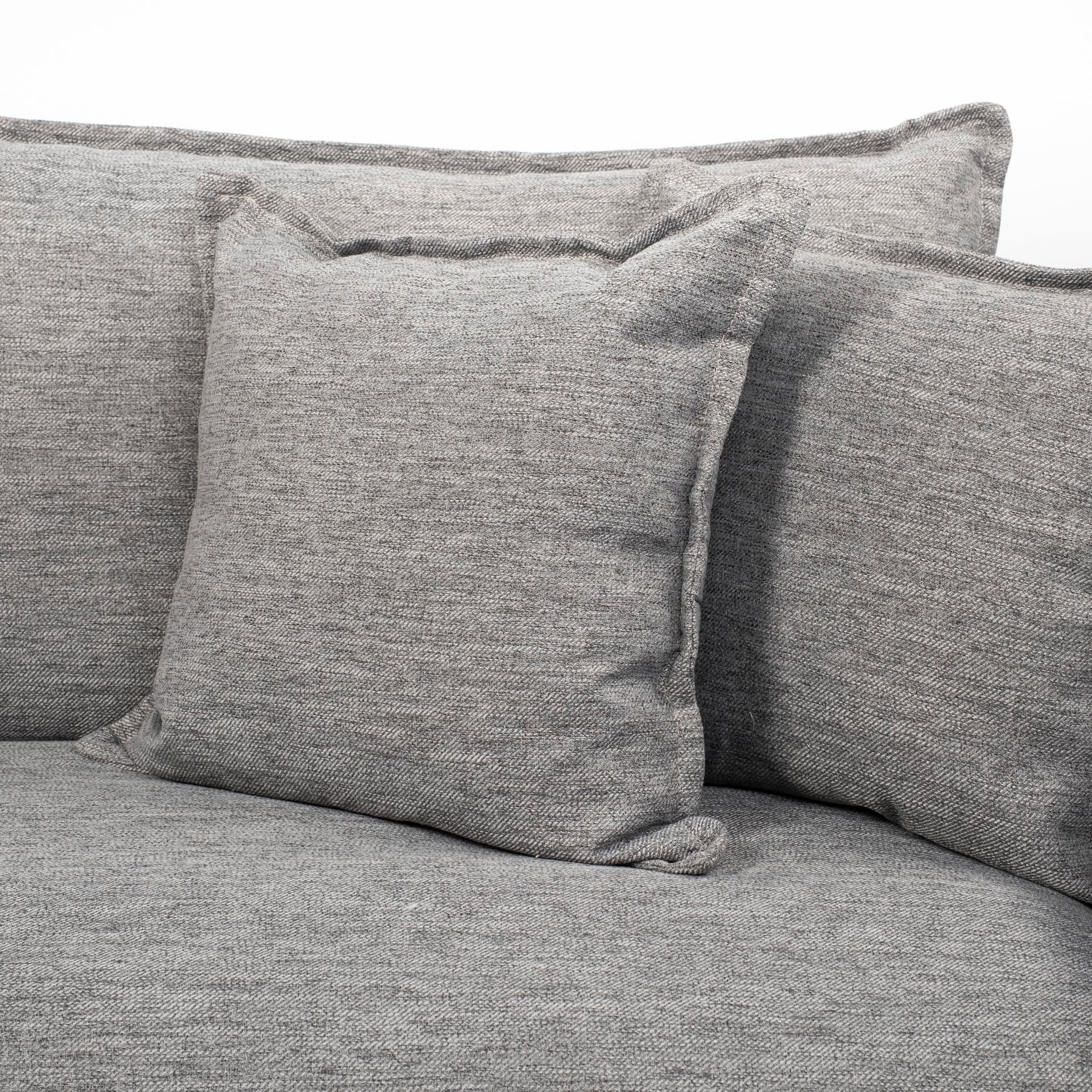 Roy II Castlerock Gray Upholstered and Brown Wood Frame Arm Chair — product photograph