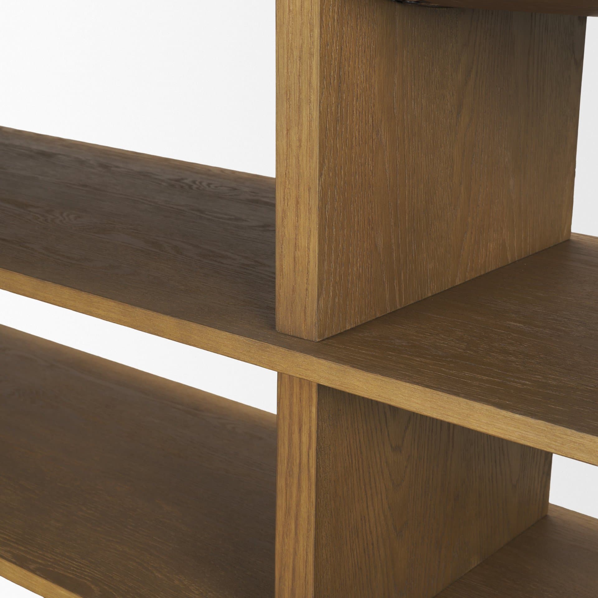 Boden 74" Wood Console Table w/ Open Shelves — product photograph