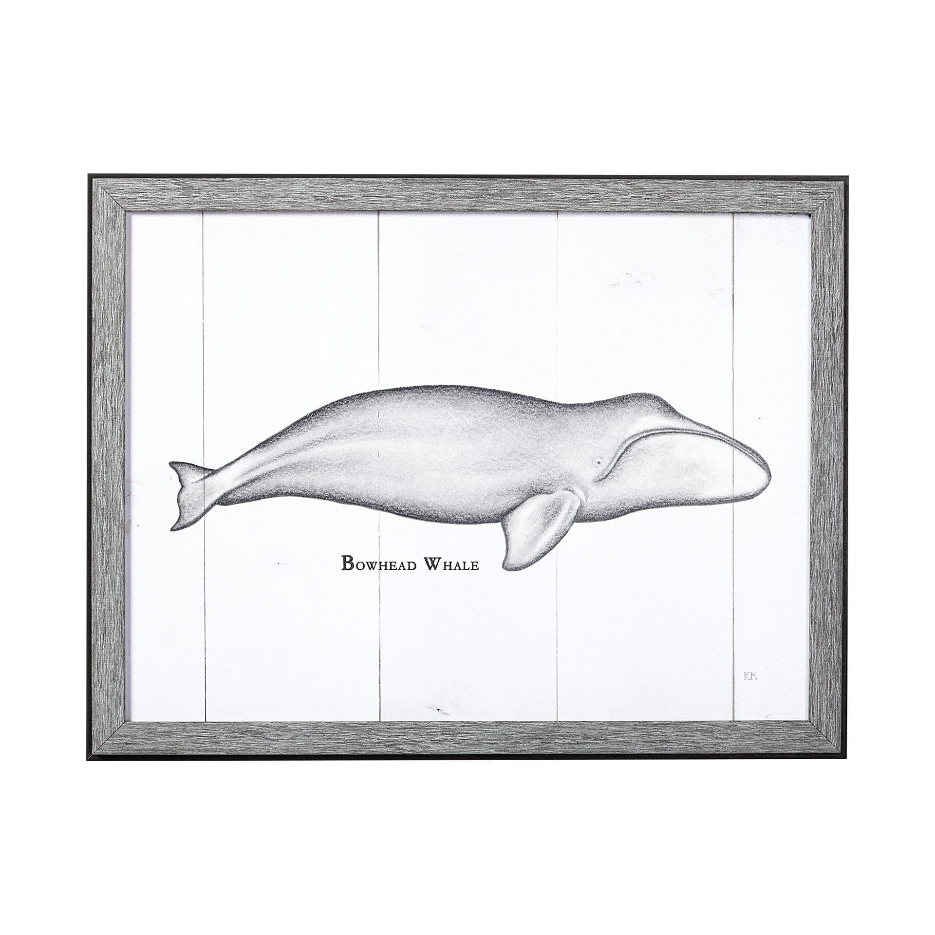 Bowhead Whale by Mercana Studio a Hand Embellished Textured Framed Art Print — product photograph