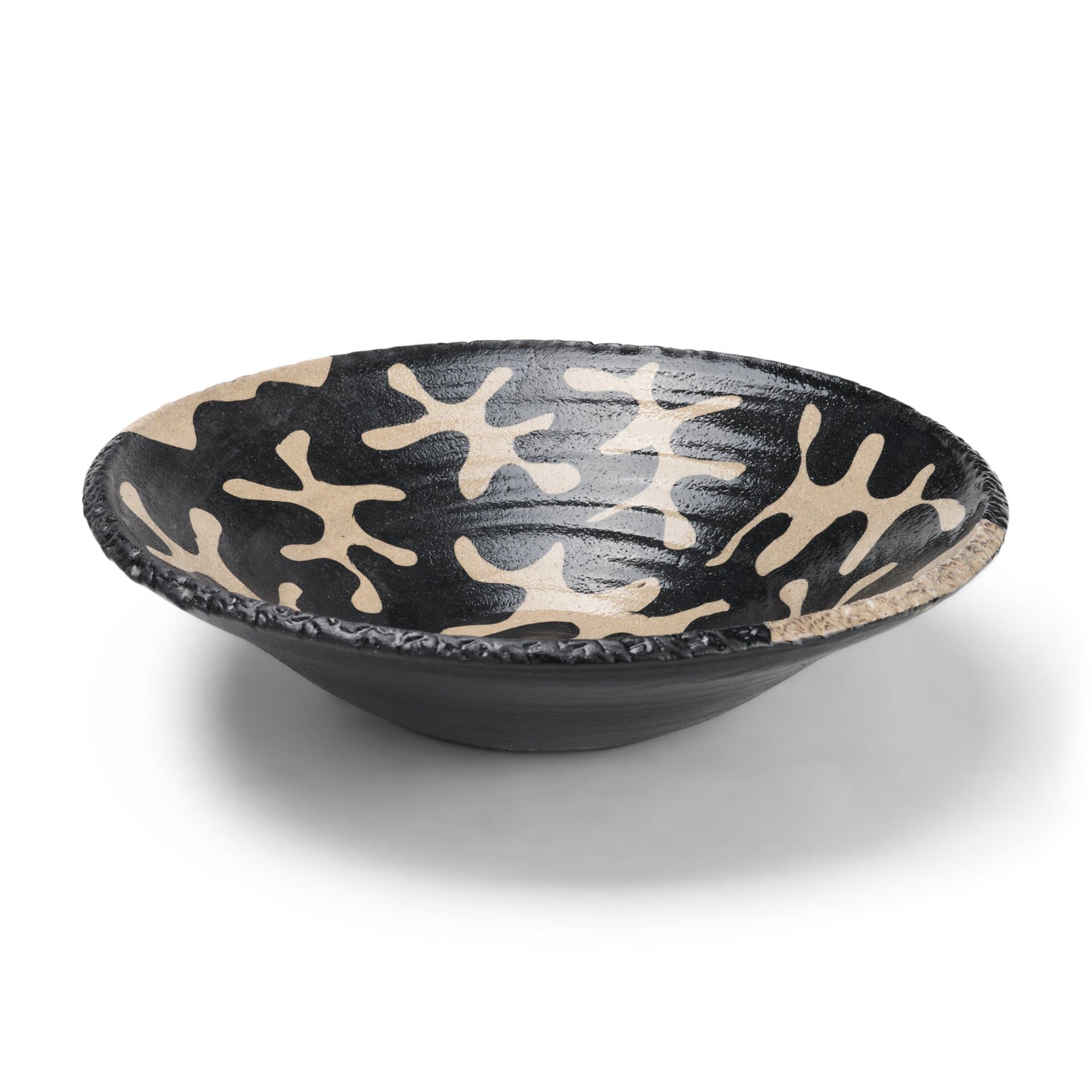 Bosma Black and Cream Ceramic Decorative Bowl — product photograph