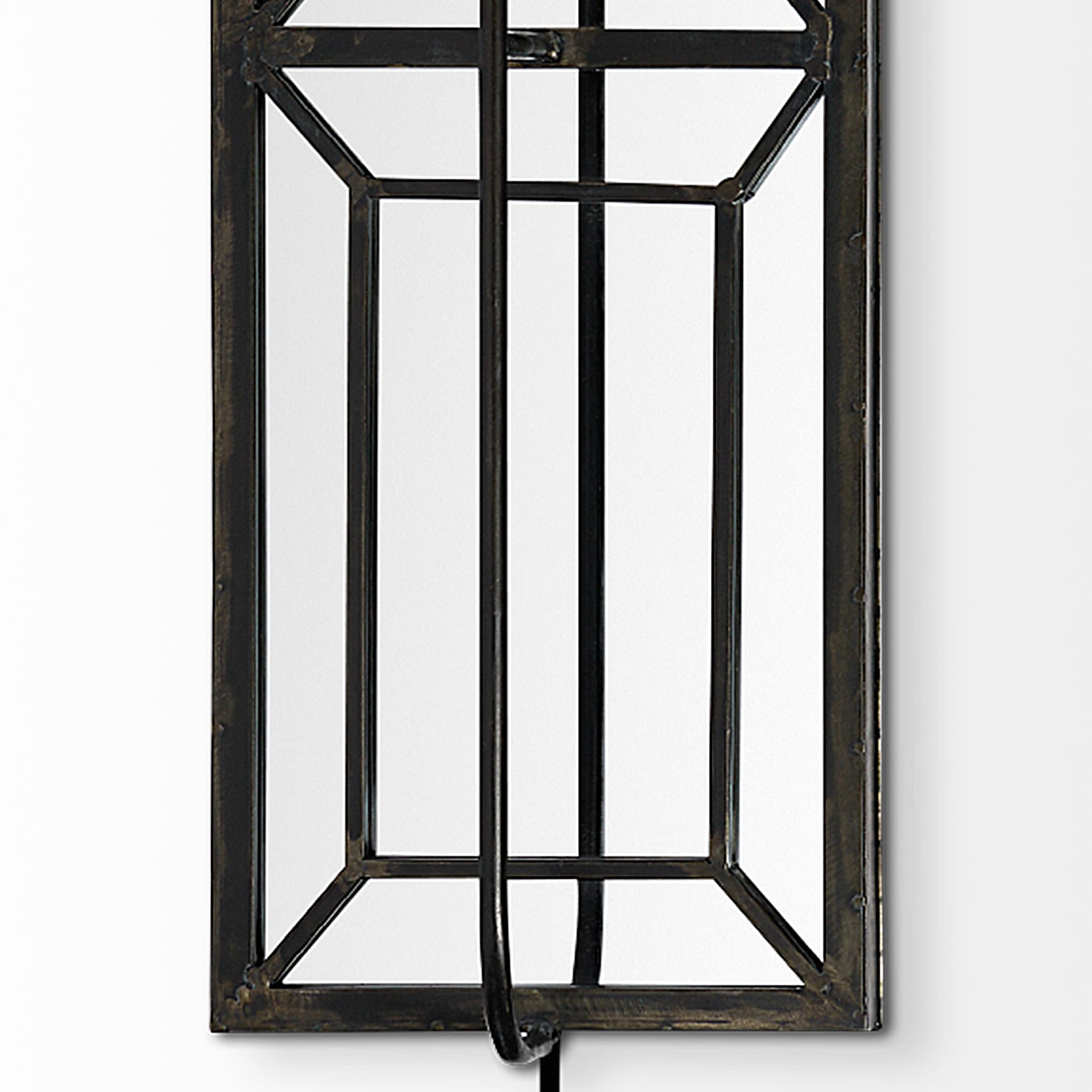 Noah 12.2x55 Black Metal w/White Fabric Shade Rectangular Wall Sconce — product photograph