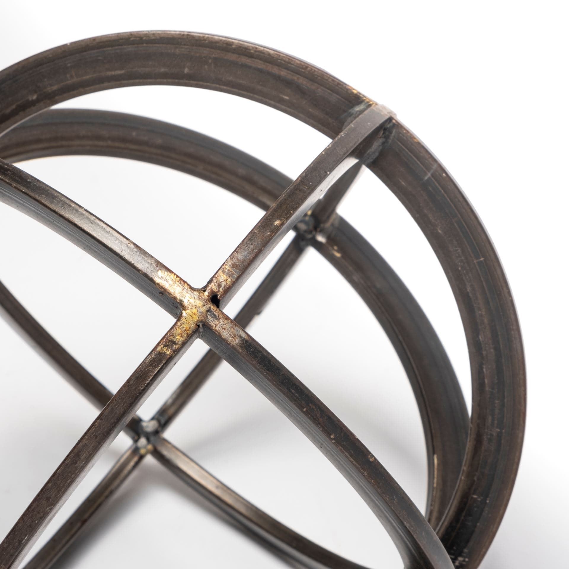 Galenna I (Small) 8L x 8W Black Metal Circular Decorative Orb — product photograph