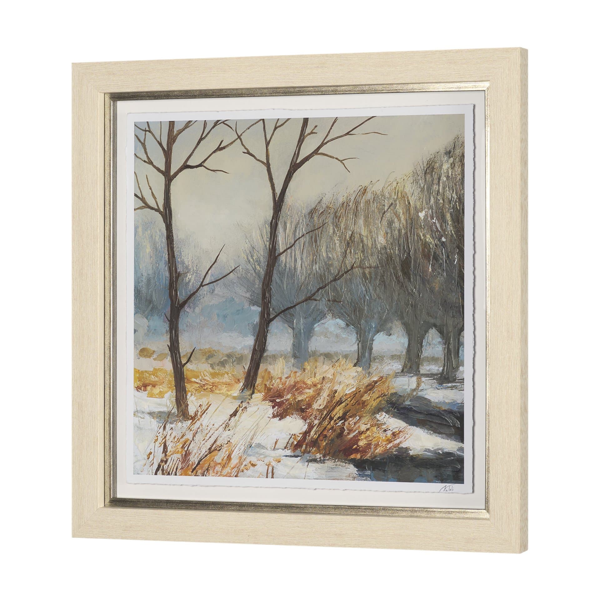 Winter Day I by Mercana Studio Hand Embelished Framed Artwork Matted under Glass — product photograph