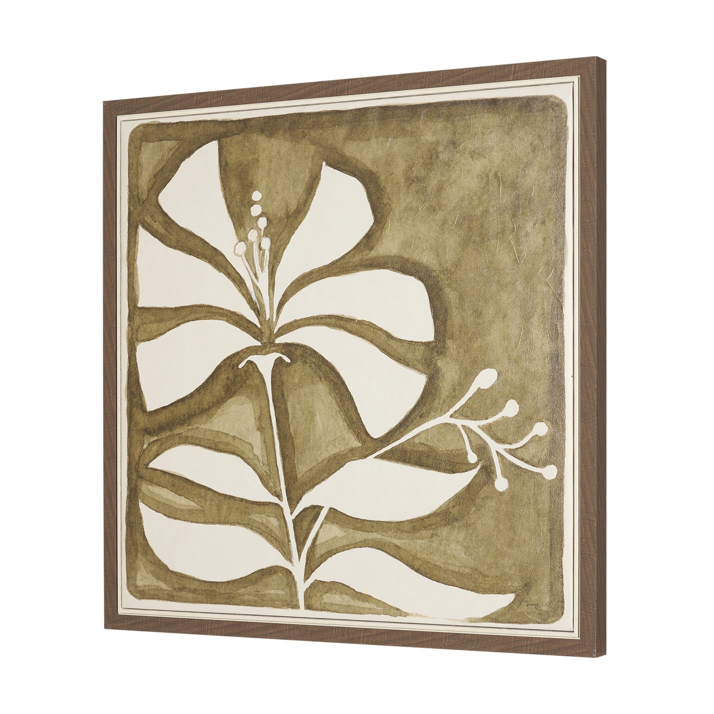 Spanish Tile Light I by Mercana Studio Hand-Embellished Textured Framed Canvas Artwork — product photograph