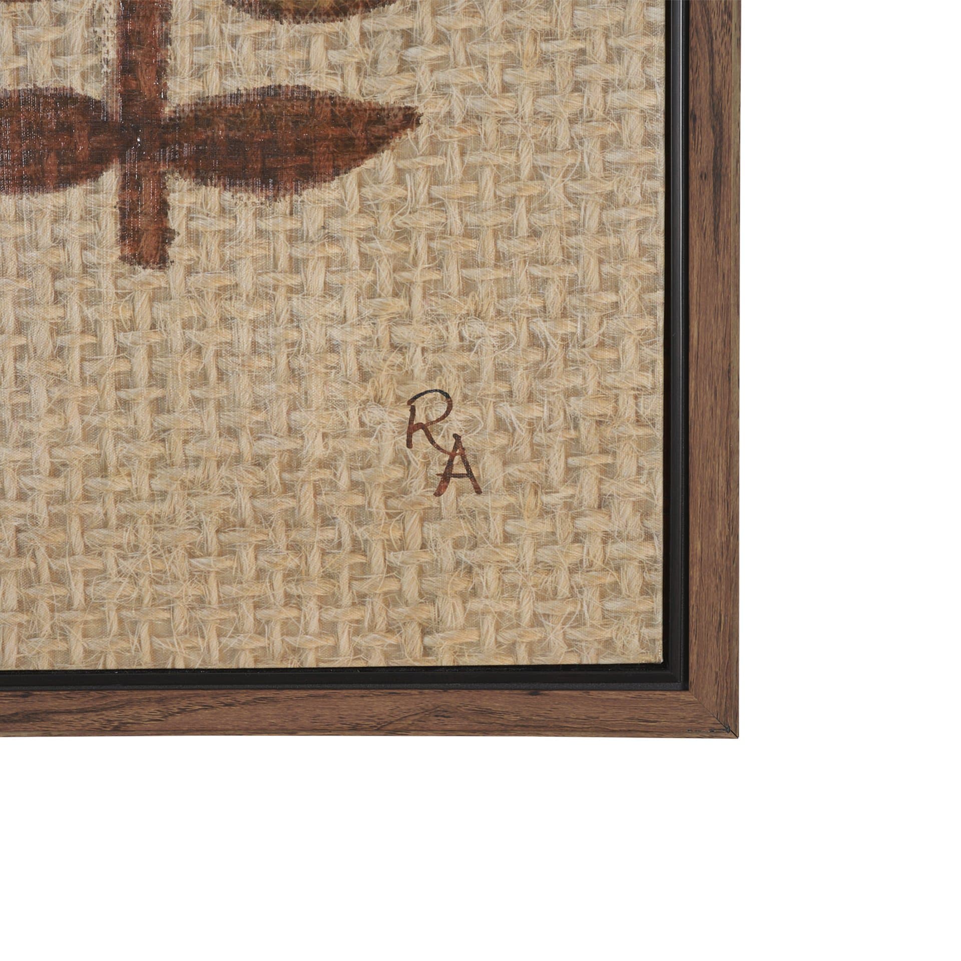 Folk Flowers by Mercana Studio Hand-Embellished Textured Framed Canvas Artwork — product photograph