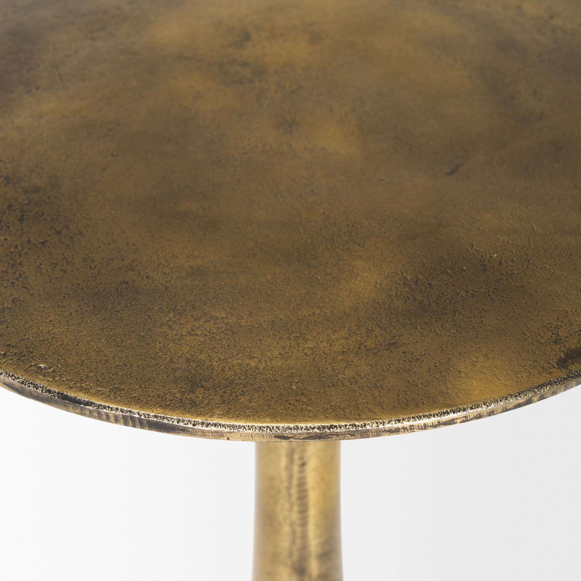 Risha Small Gold Metal Accent Table — product photograph