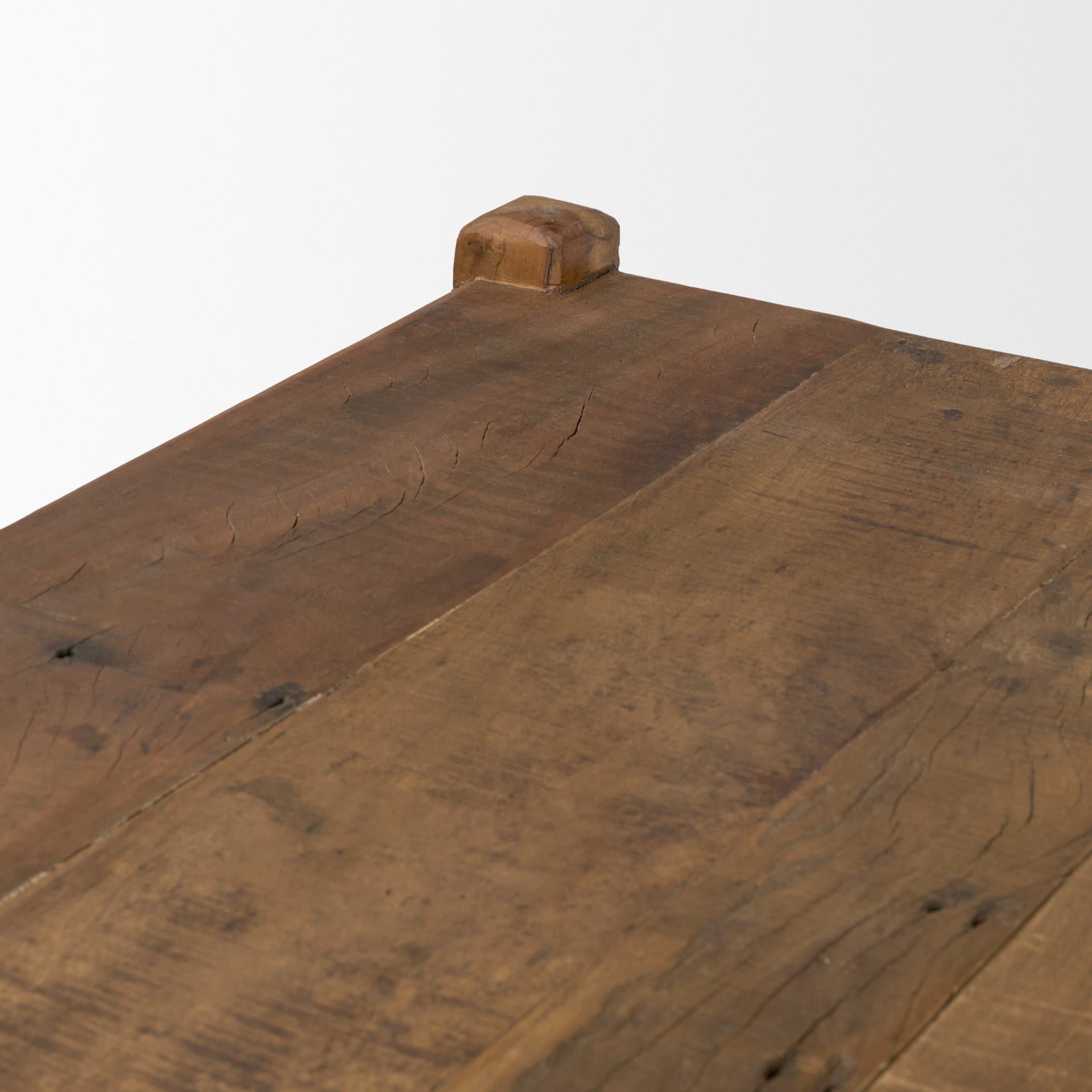 Ashwick Dark Brown Reclaimed Wood Square Coffee Table — product photograph
