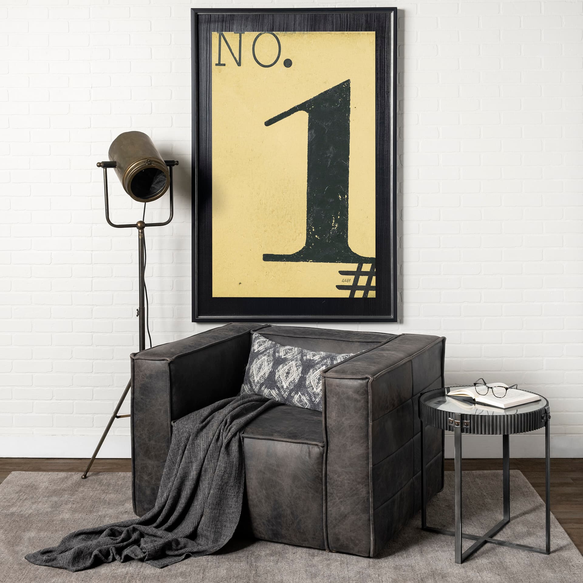 Value Collector 1 by Mercana Studio a Hand Embellished Textured Framed Art Print — in a styled room