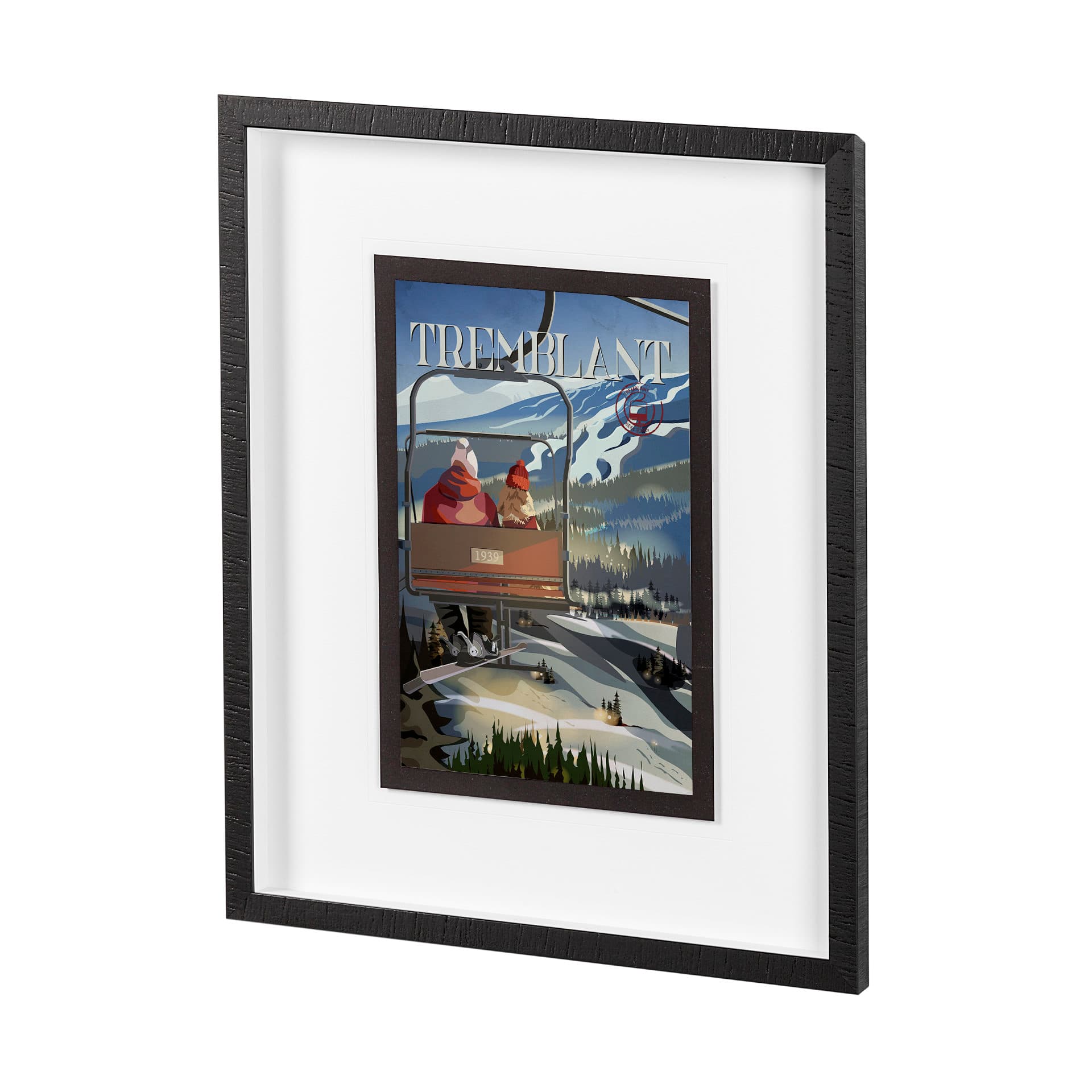 Tremblant Go Canada (M) by Mercana Studio a Framed Art Print Matted under Glass — product photograph
