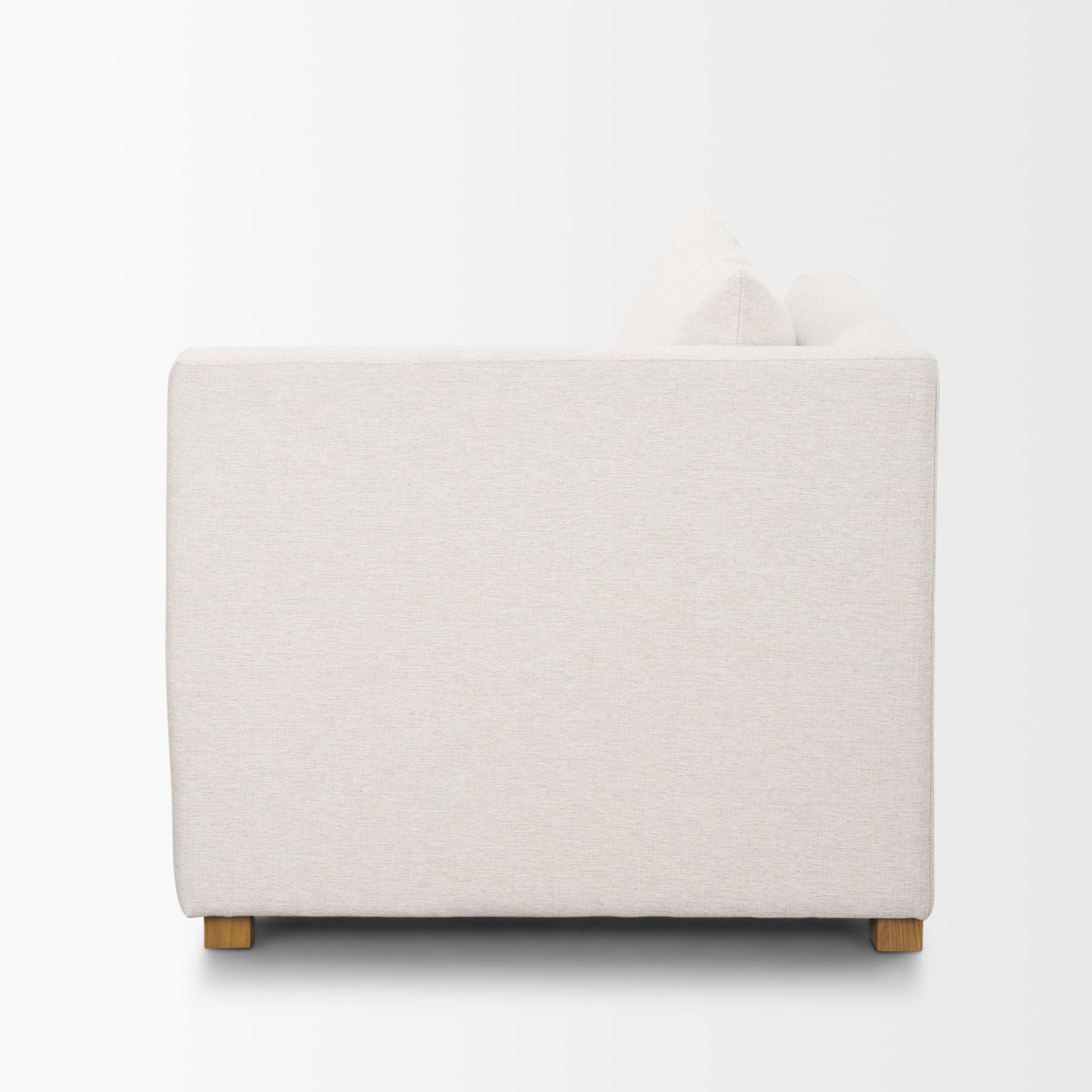 Halston Right Arm Sectional Piece Oatmeal Performance Fabric — product photograph