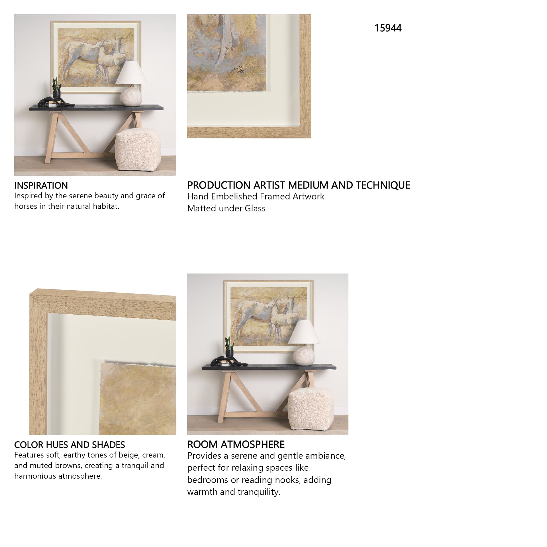 Curious II by Mercana Studio Hand Embelished Framed Artwork Matted under Glass — in a styled room