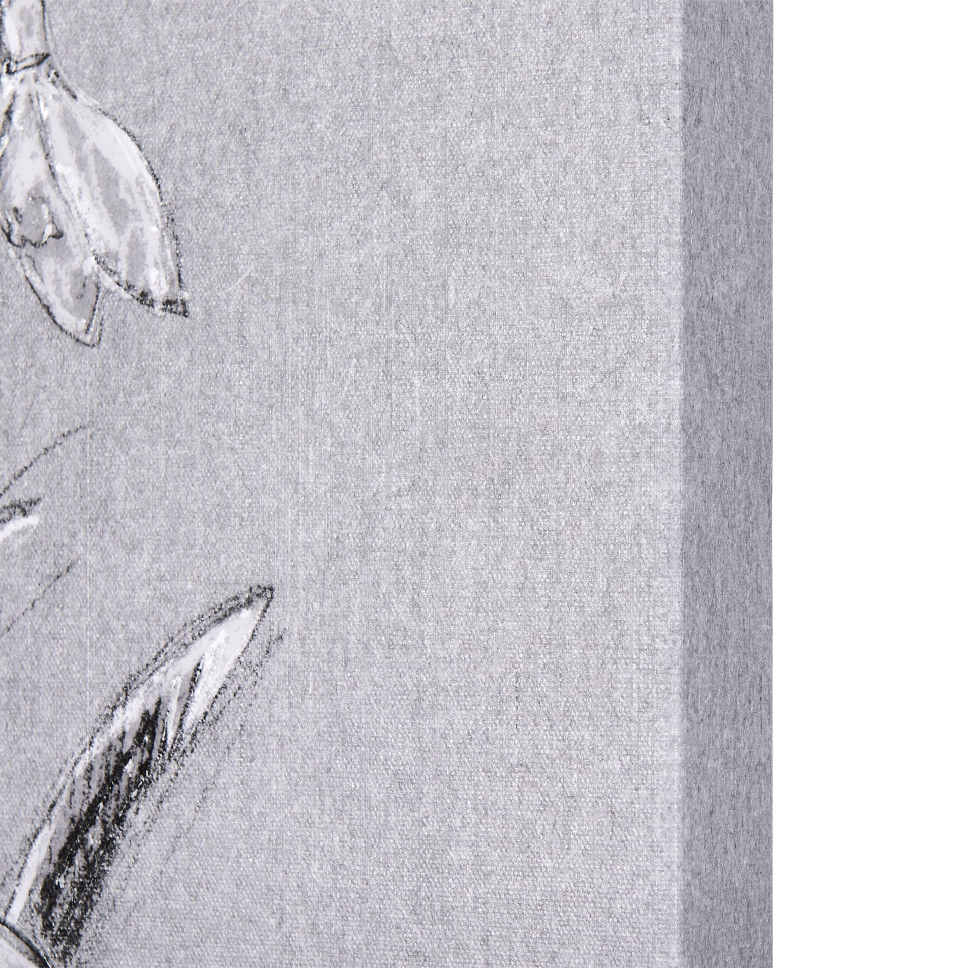 Botanical sketches VI (Grey) by Mercana Studio a Hand Embellished Textured Canvas — product photograph