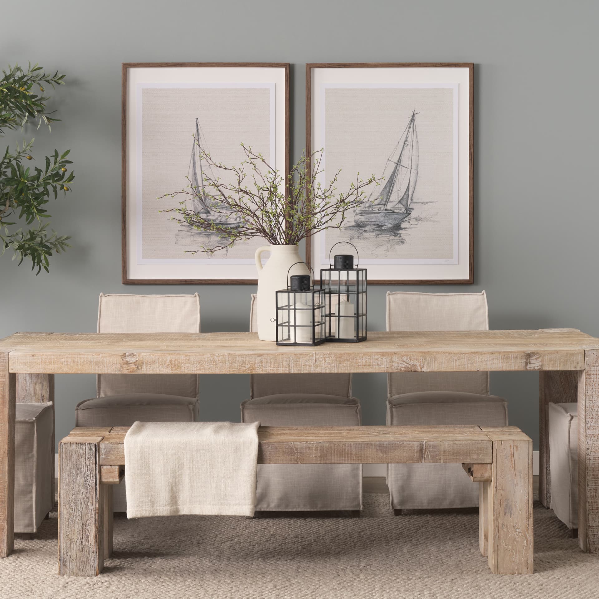 Sail Away II by Mercana Studio a Hand Embellished Framed Art Print Matted under Glass — product photograph