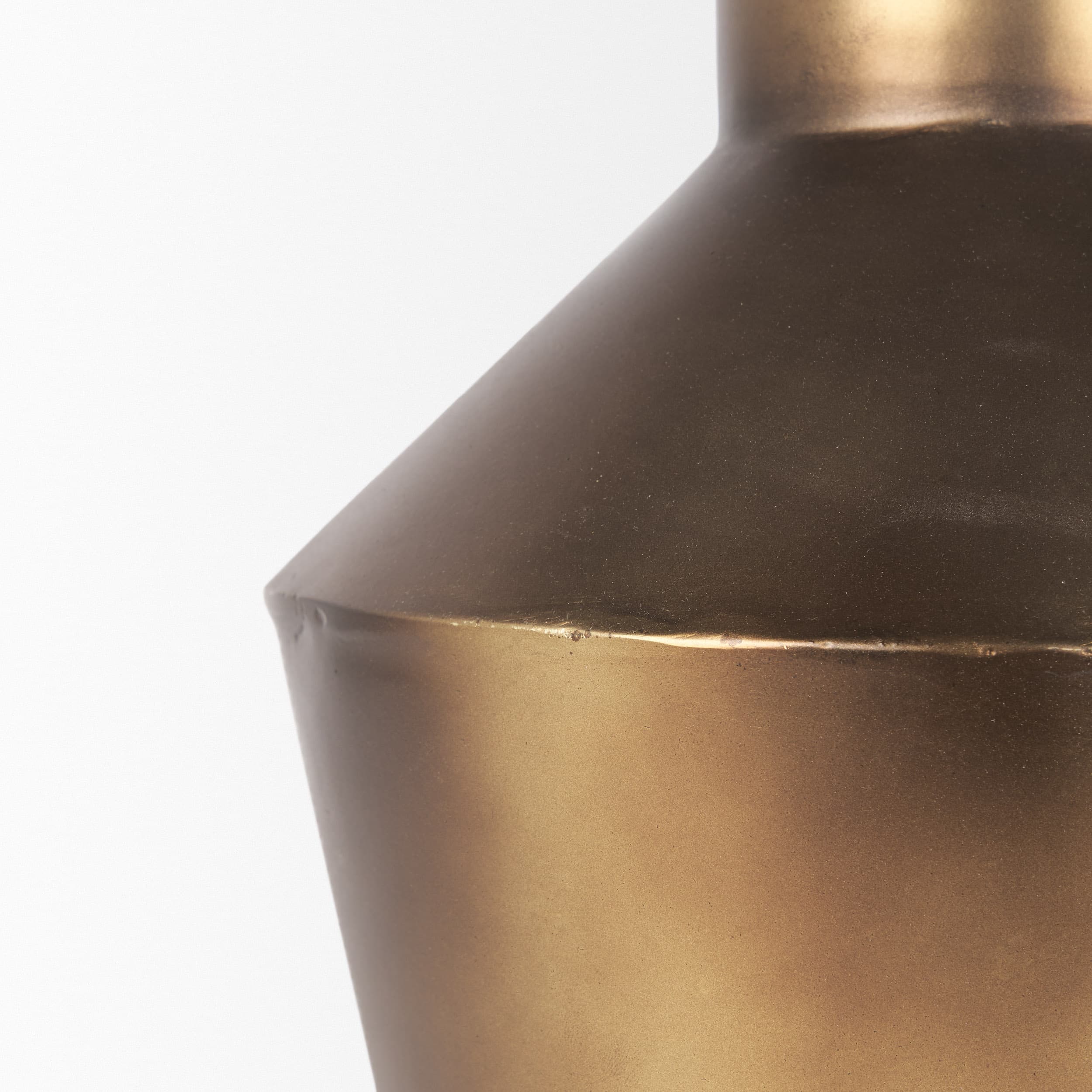 Perrin Small Brushed Gold Metal Decorative Vase — product photograph