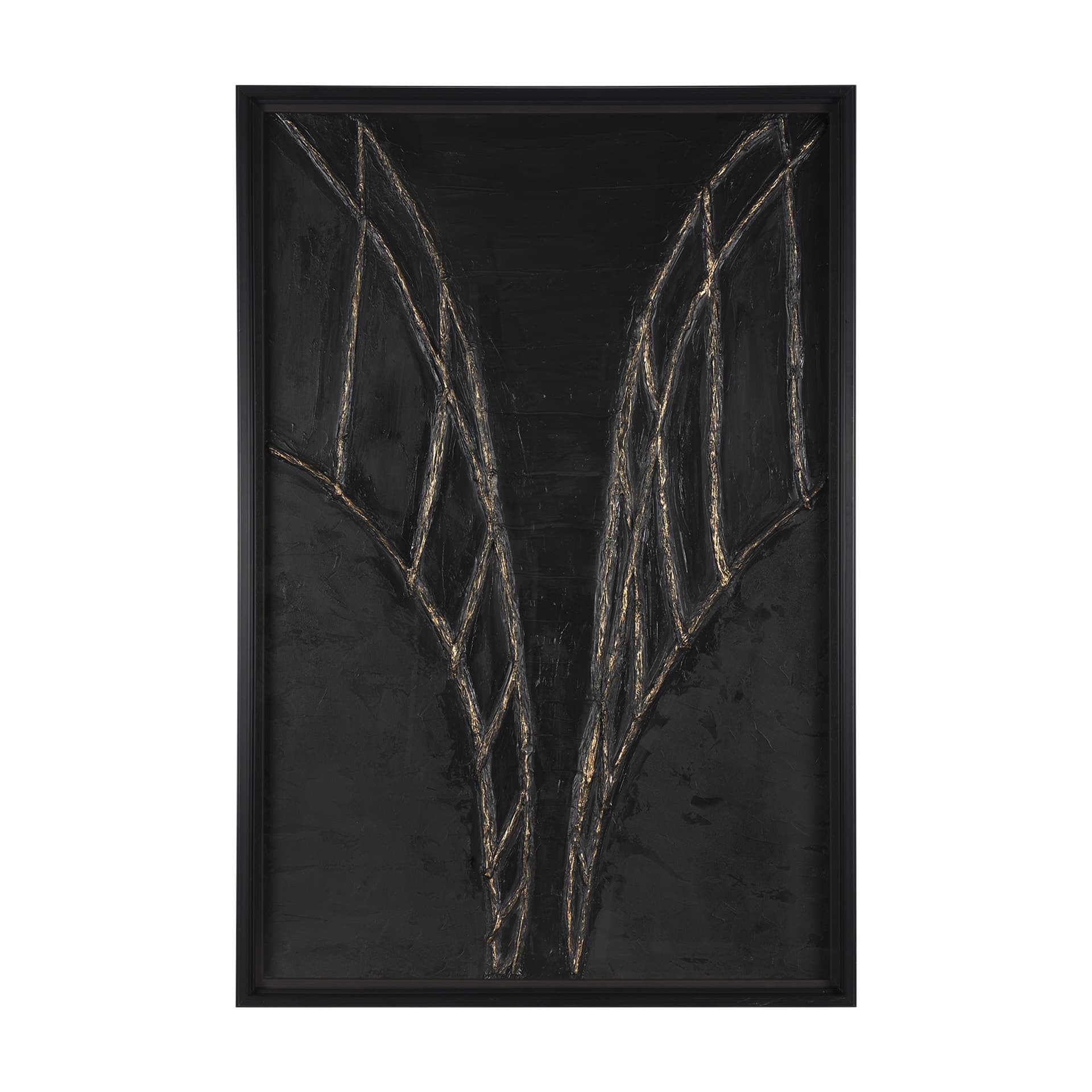 Descent II by Studio M a handmade Original Framed 3D Textured Artwork under Glass — product photograph