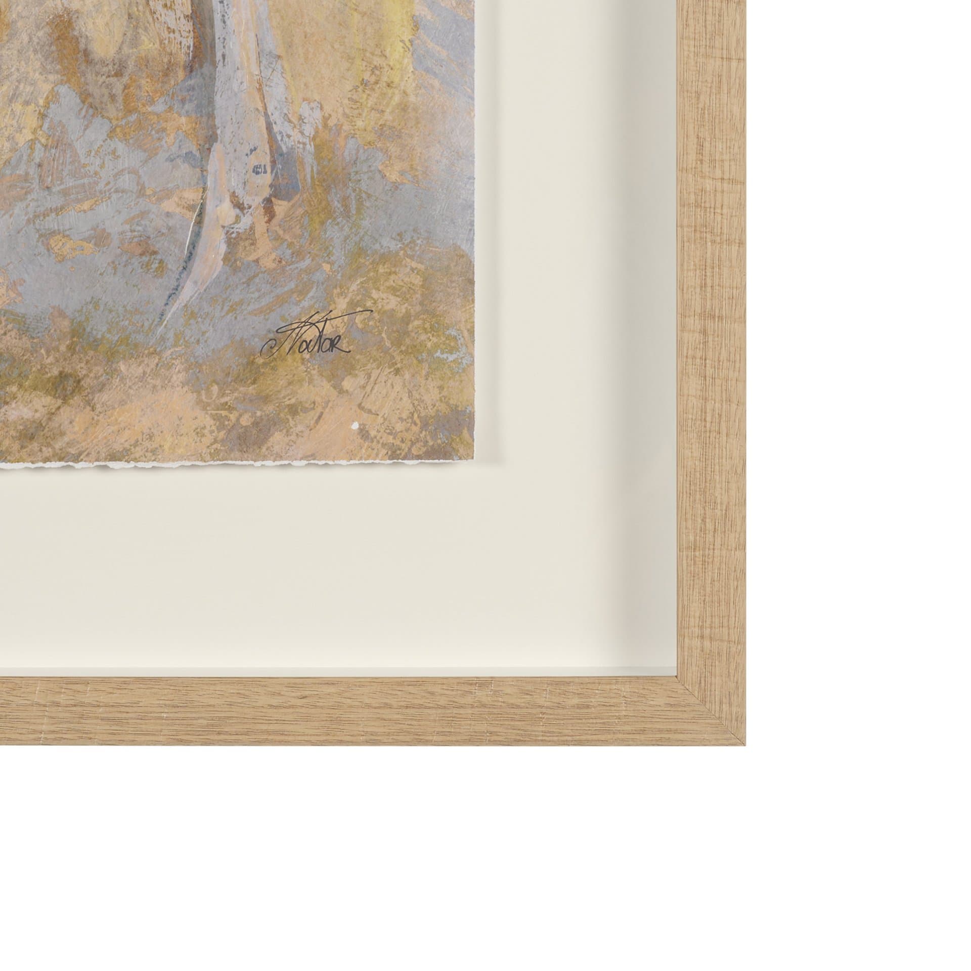 Curious II by Mercana Studio Hand Embelished Framed Artwork Matted under Glass — product photograph