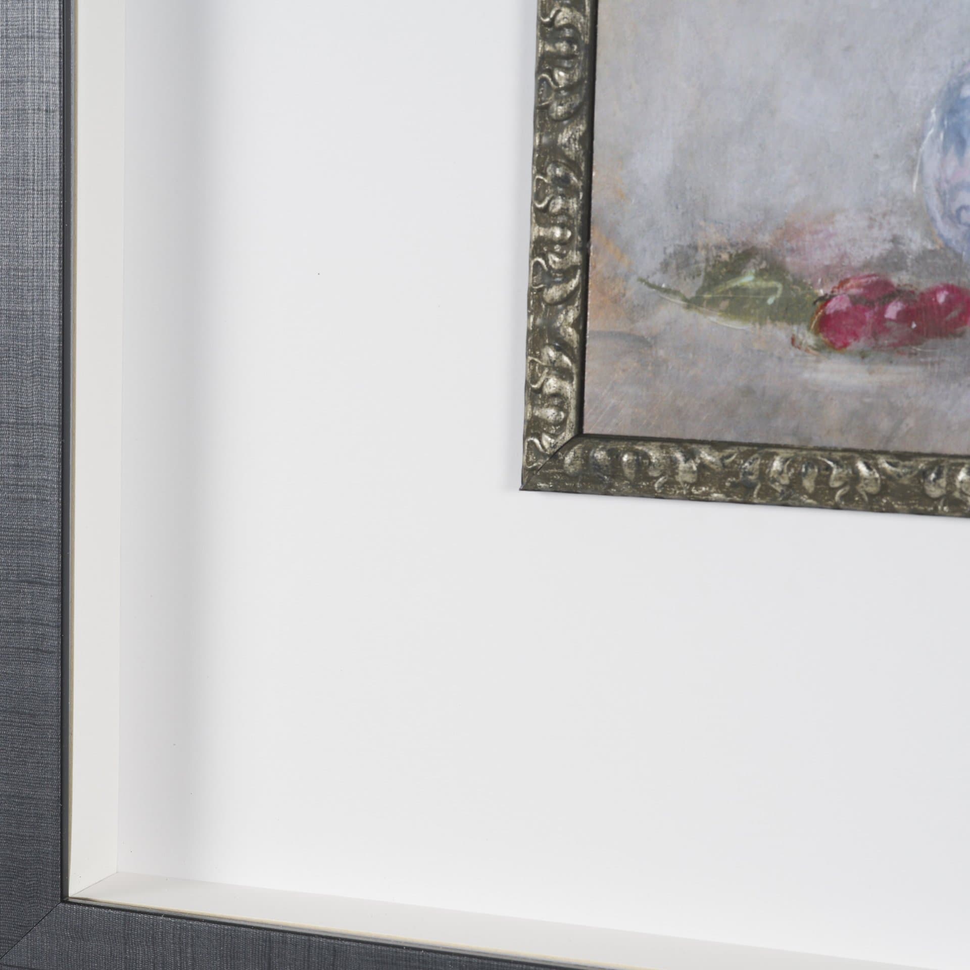 Dynasty Bloom II by Mercana Studio Hand-Embellished Textured Framed Artwork Matted under Glass — product photograph