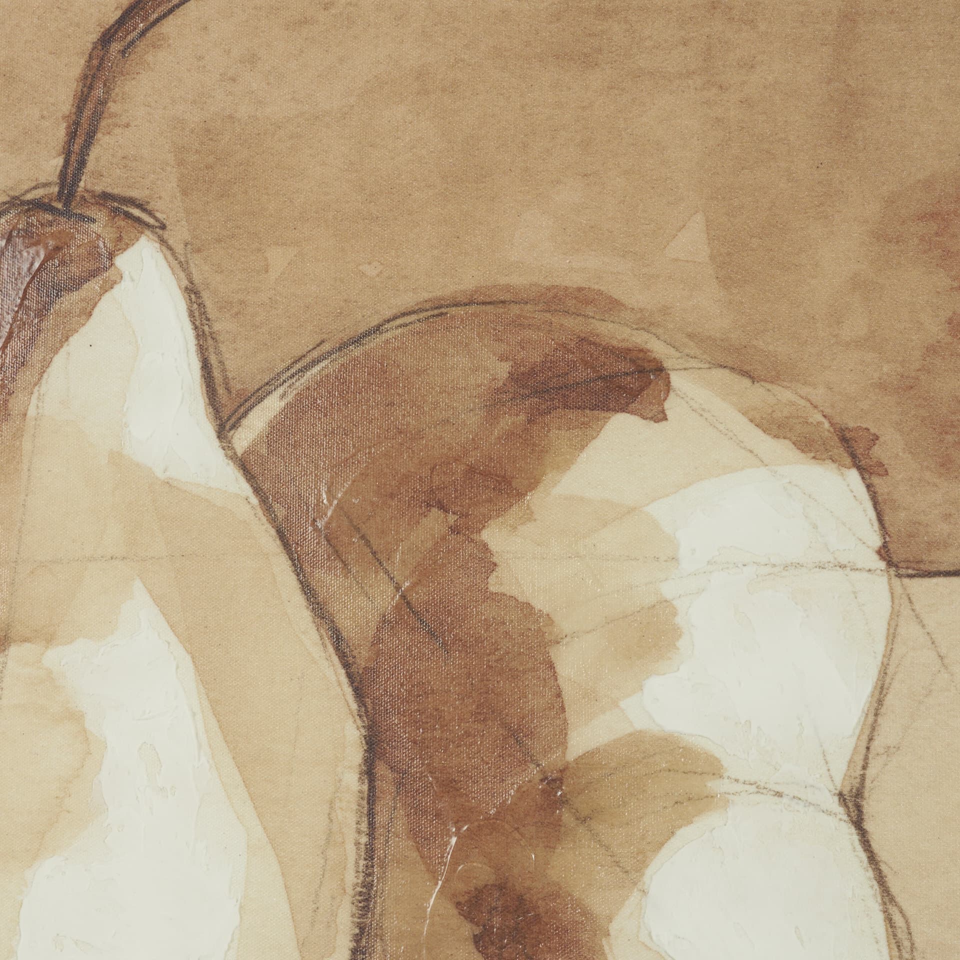 Pear Study I by Mercana Studio Hand Embelished Textured Framed Artwork Matted under Glass — product photograph