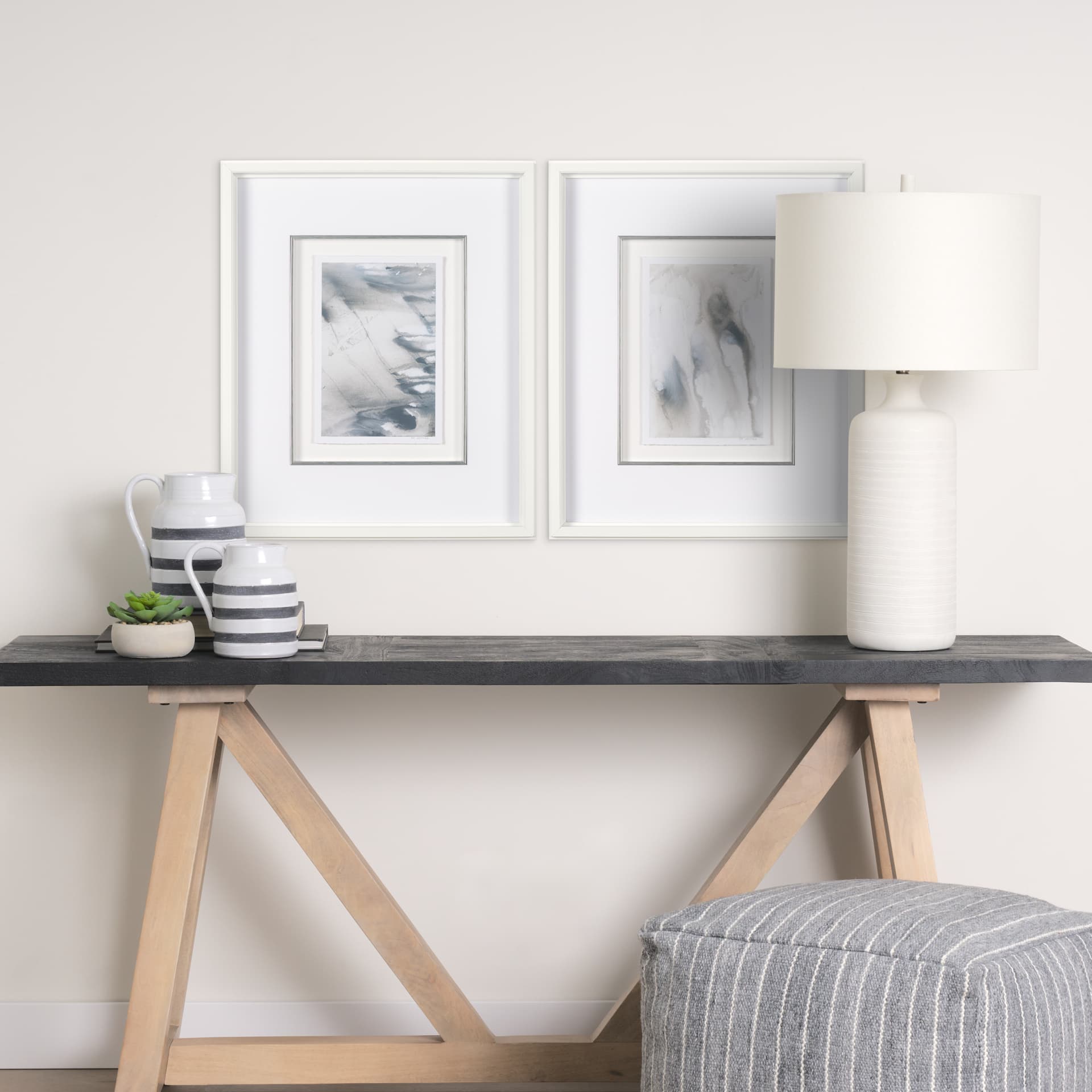 Serene Sands by Ira Havuka a Framed Art Print Matted under Glass — in a styled room
