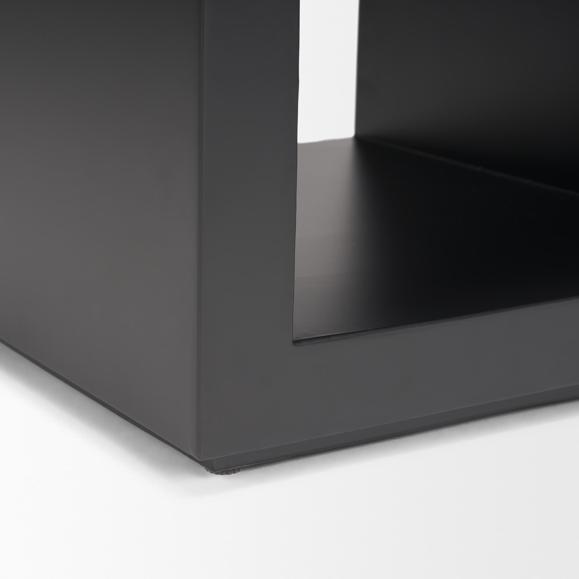 Vondra Matte Black Metal w/ Open Shelves Side table — product photograph