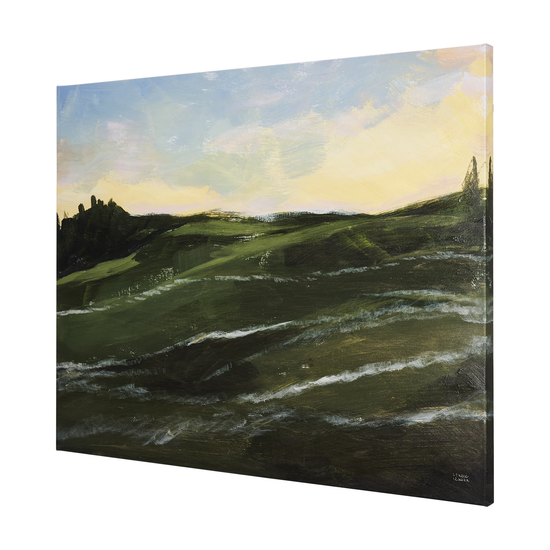 Sunrise Valley I by Mercana Studio a Hand Embellished Textured Canvas — product photograph