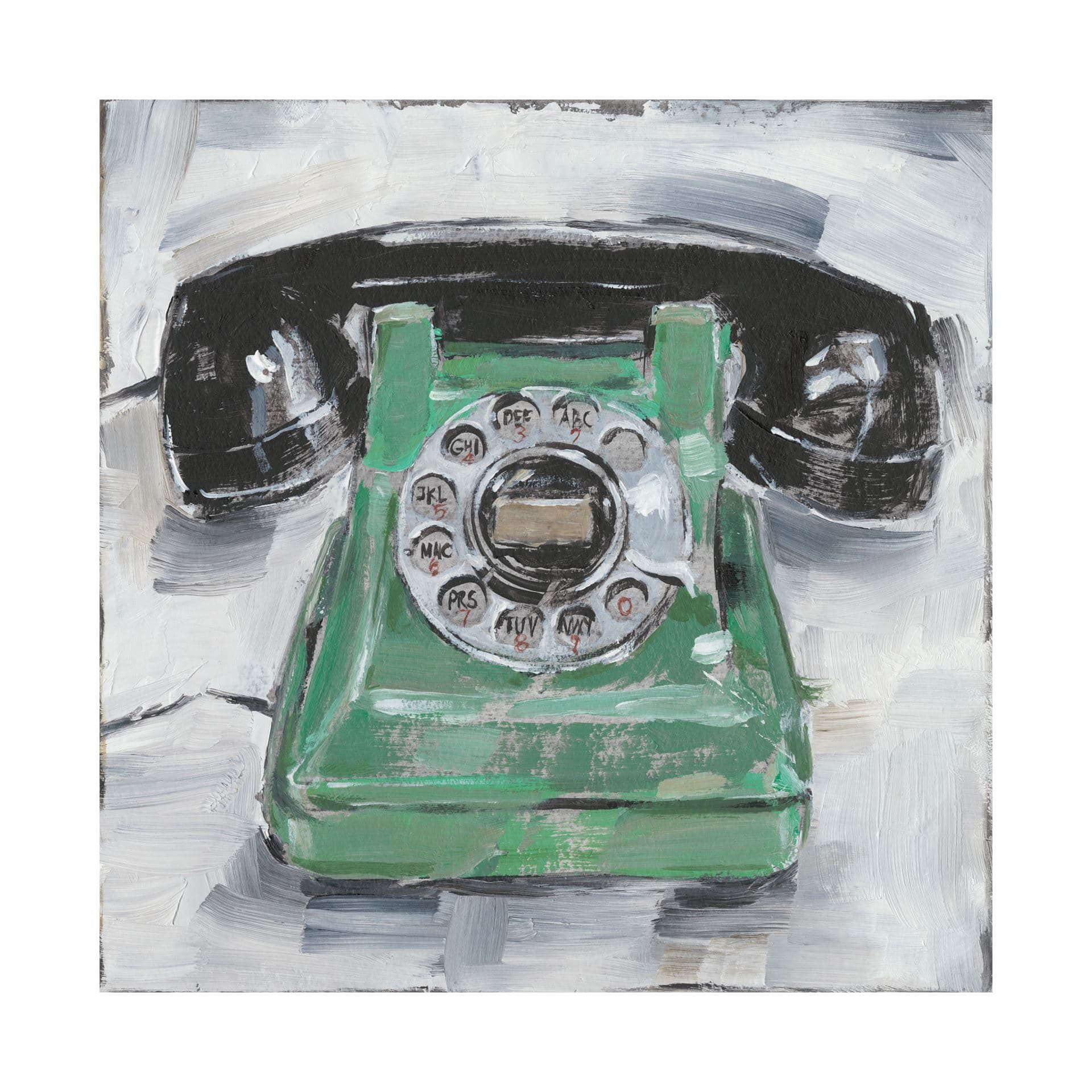 Retro Phone III by Ethan Harper a Hand Embellished Textured Canvas — product photograph
