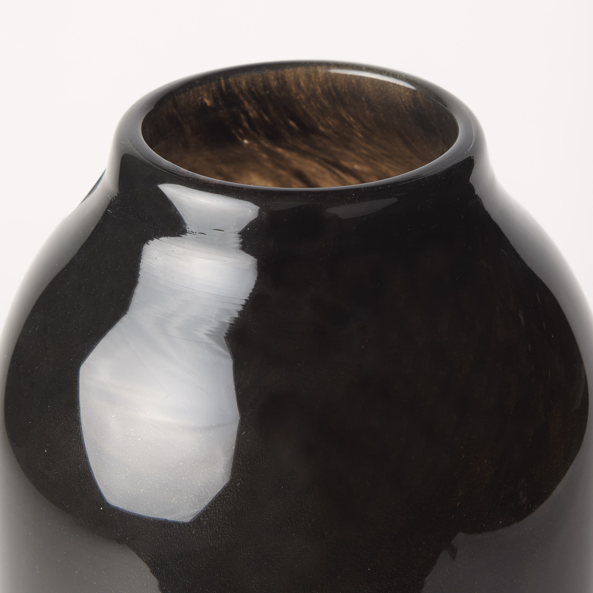 Emu Tall Black w/ Gray Vase — product photograph