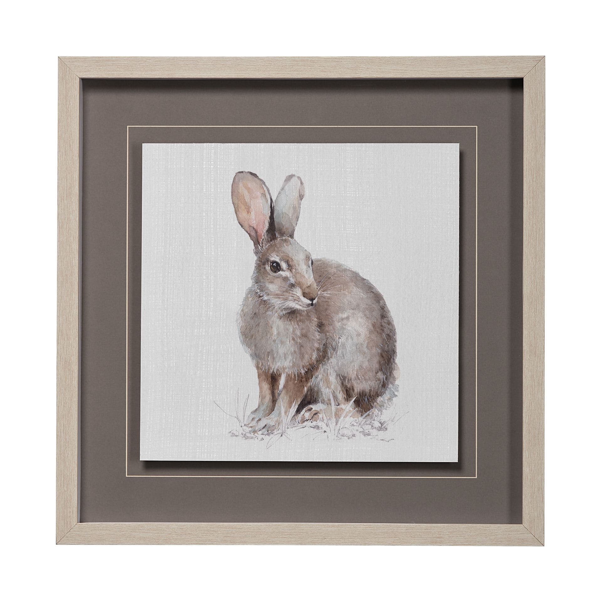 Forest Friends VIII (Hare) by Lisa Audit Hand Embellished Framed Art Print Matted under Glass — product photograph