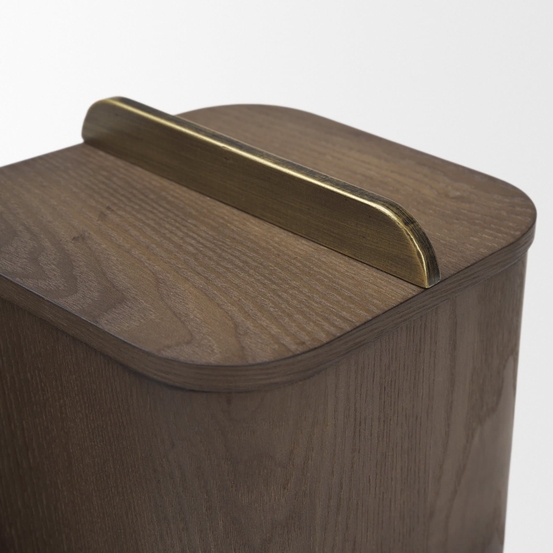 Benton Brown Wood w/ Brass Handle Decorative Box Set — product photograph