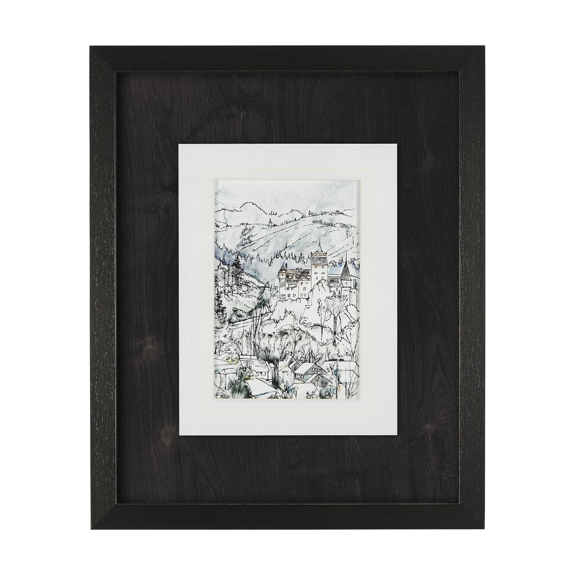 Travel memories VII by Natalia a Framed Art Print Matted under Glass — product photograph