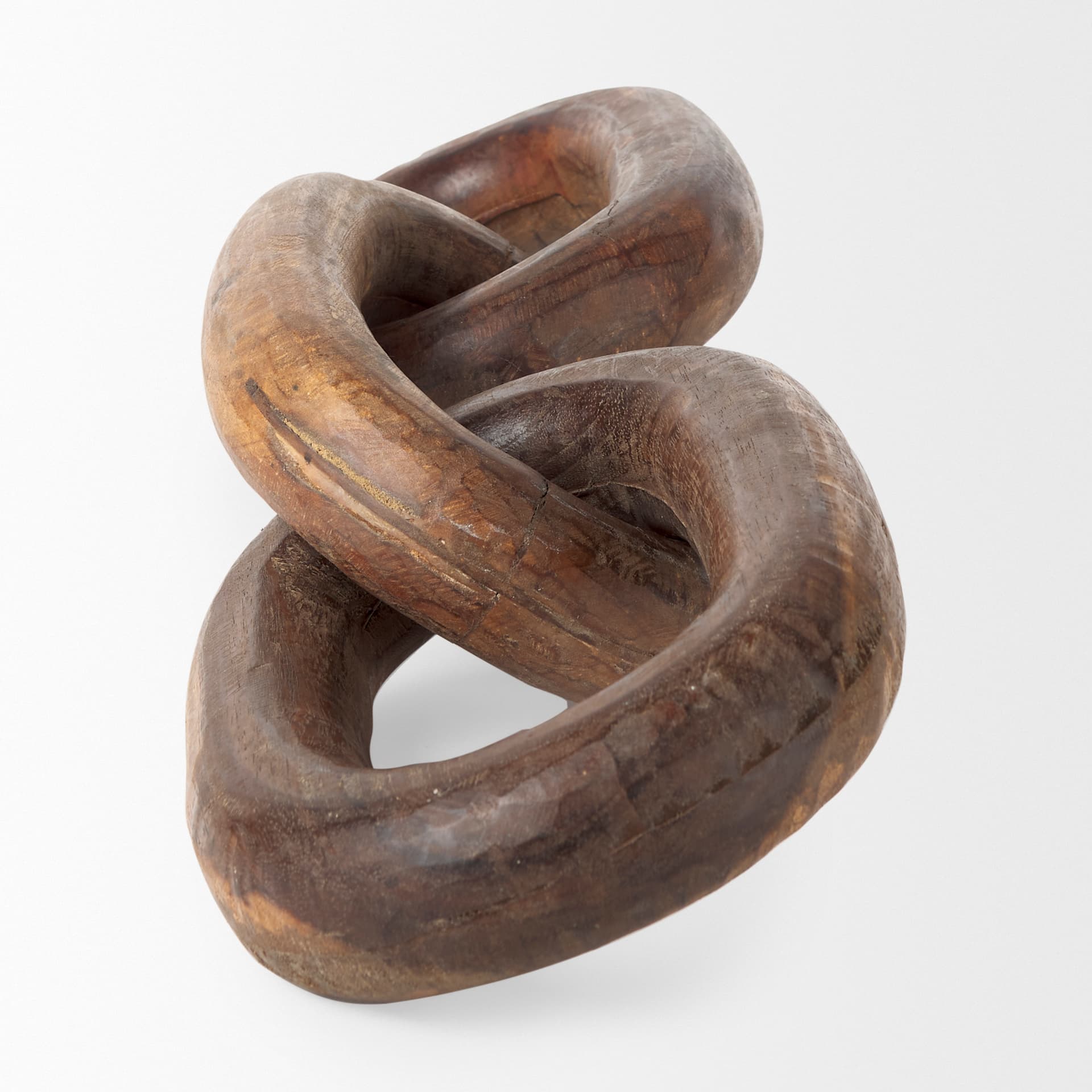 Tayla Large Medium Brown Wood Chain Link — product photograph