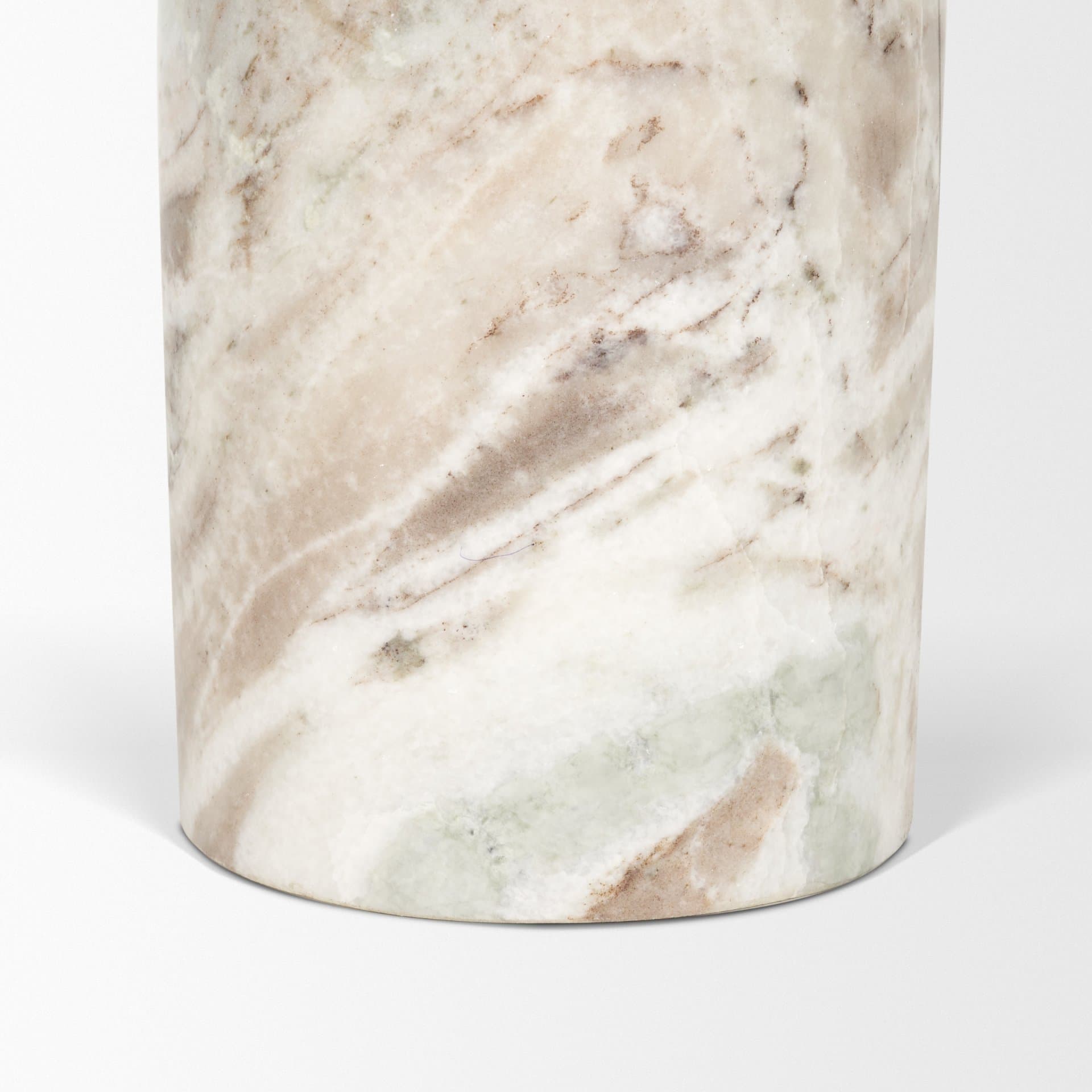 Bellancia Rosa Pink Marble Pedestal Side Table — product photograph