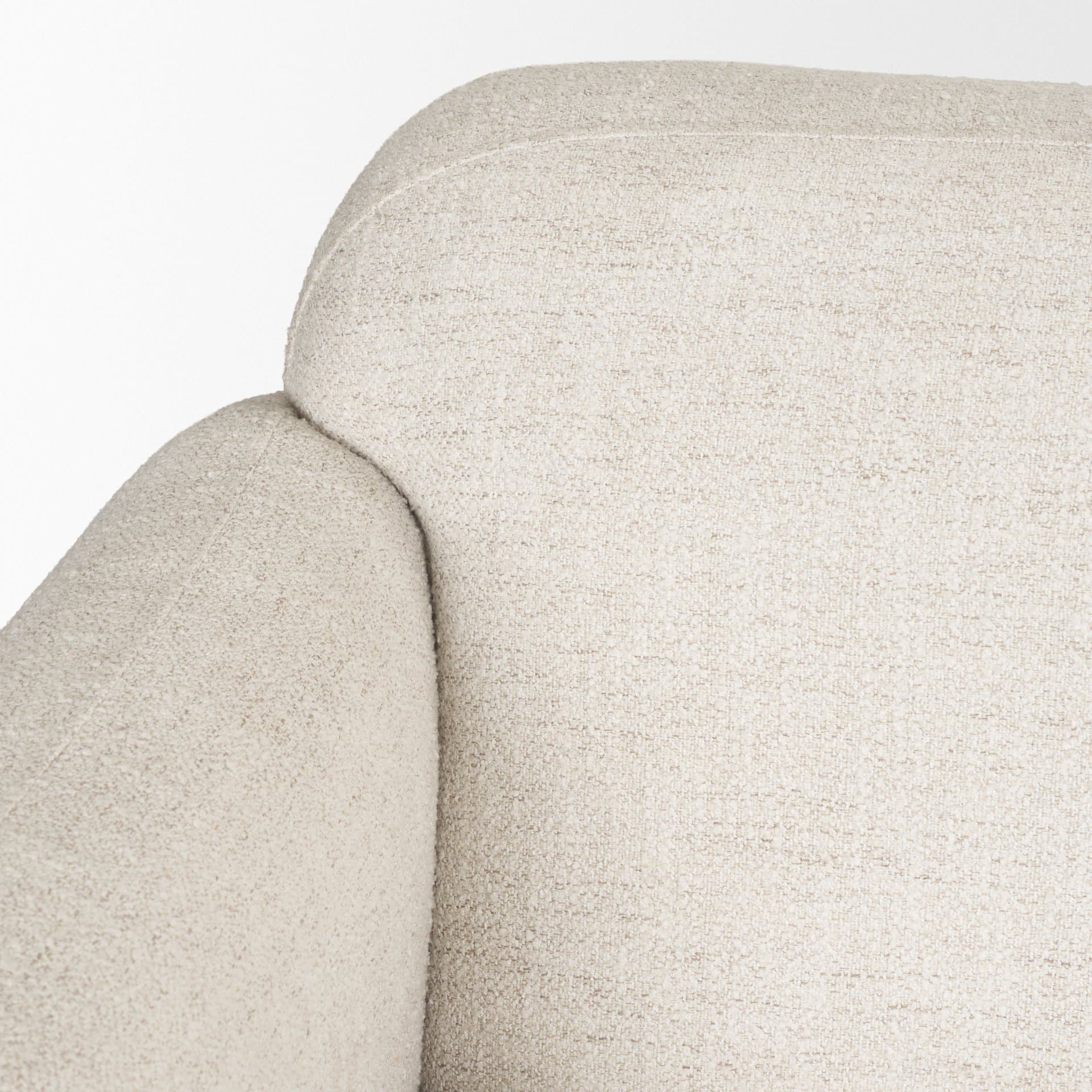 Saga Cream Fabric 3 Seater Sofa — product photograph