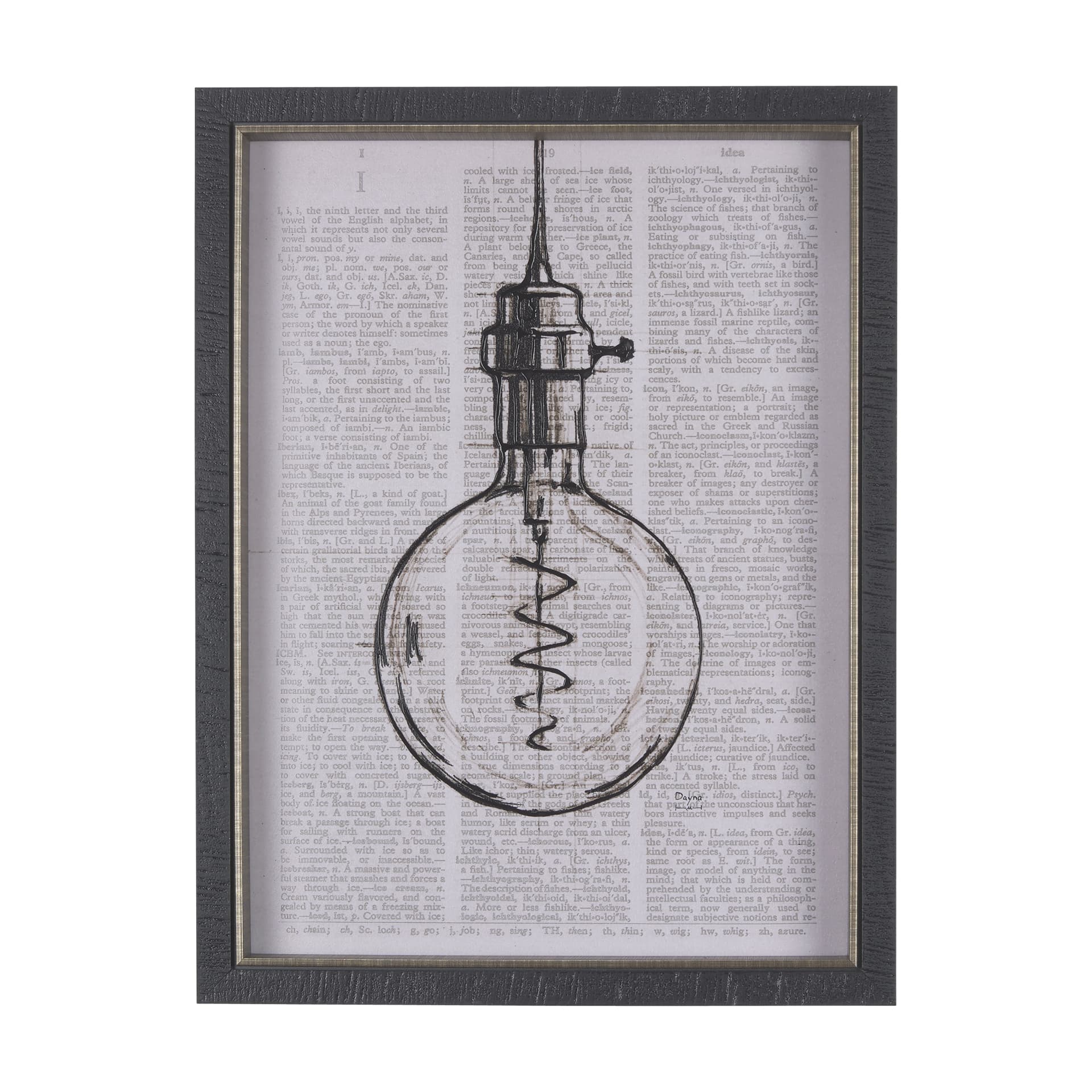 Vintage Page II by Mercana Studio a Hand Embellished Textured Framed Art Print — product photograph