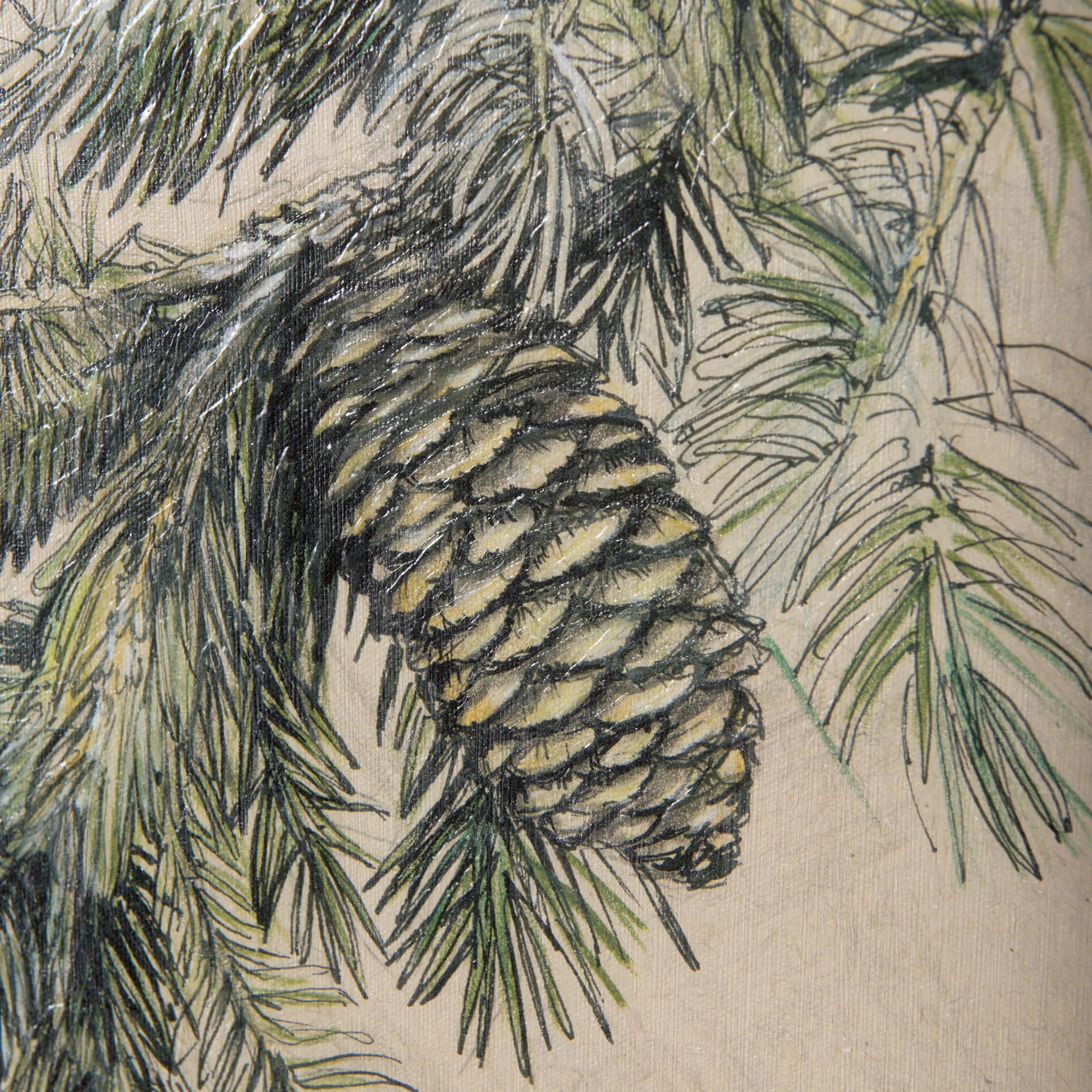 Evergreen collection IV by Victoria a Hand Embellished Textured Canvas — product photograph