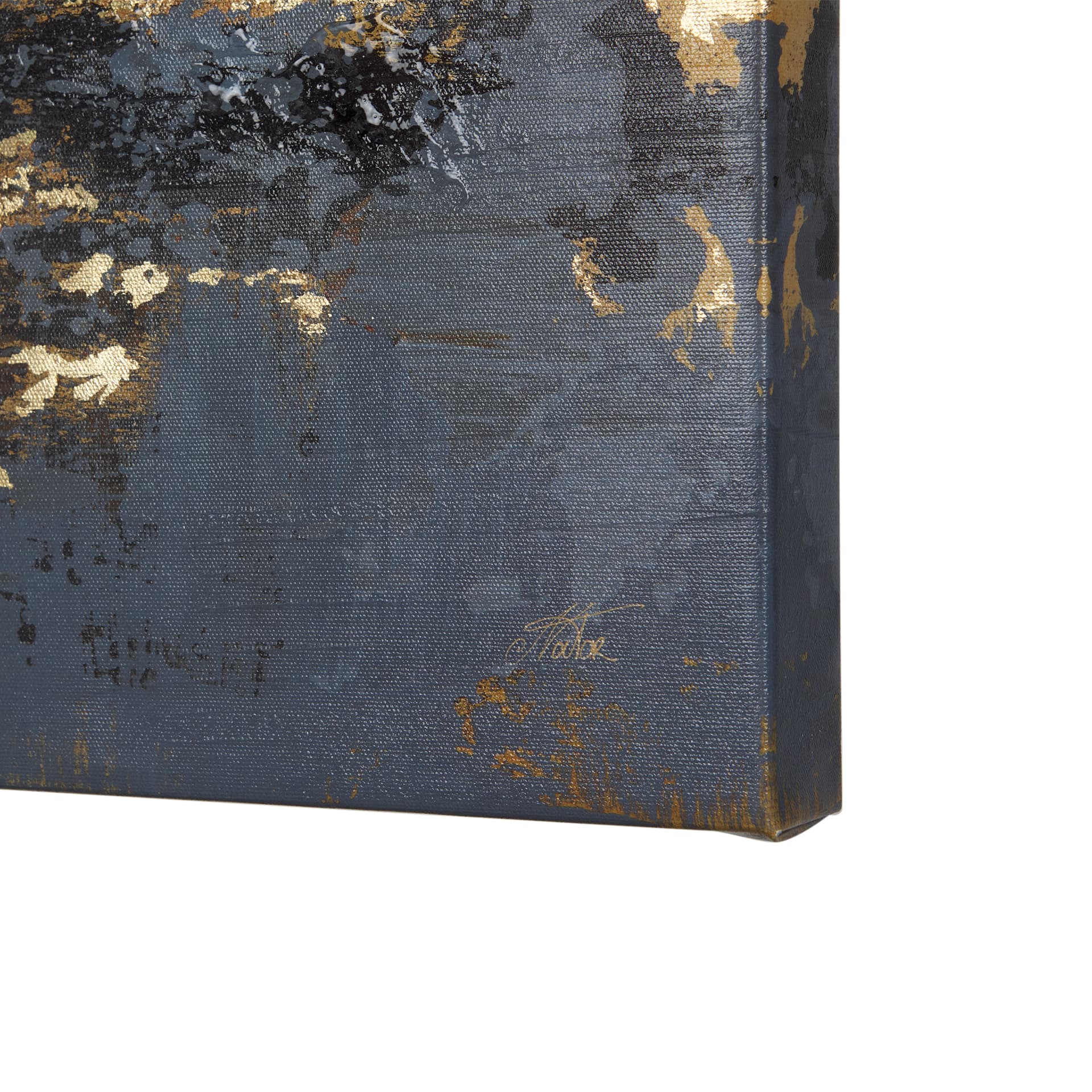 Silver and gold inspiration II by Mercana Studio a Hand Embellished Textured Canvas — product photograph