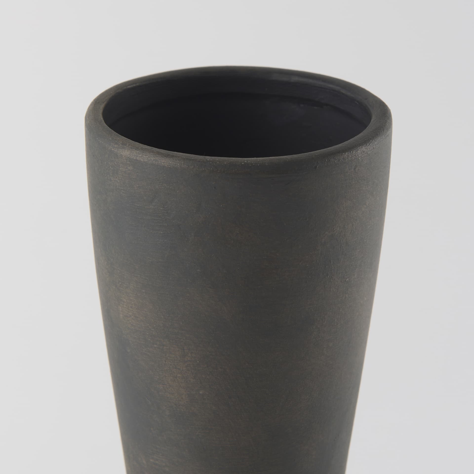 Kaz 8.3L x 3.9W x 16.7H Earthy Brown Ceramic Vase — product photograph