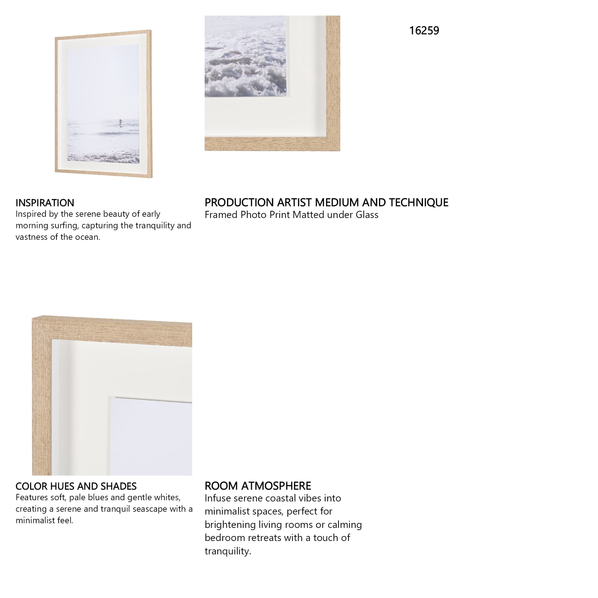Surfing the Horizon by Shot By Clint Framed Photo Print Matted under Glass — in a styled room