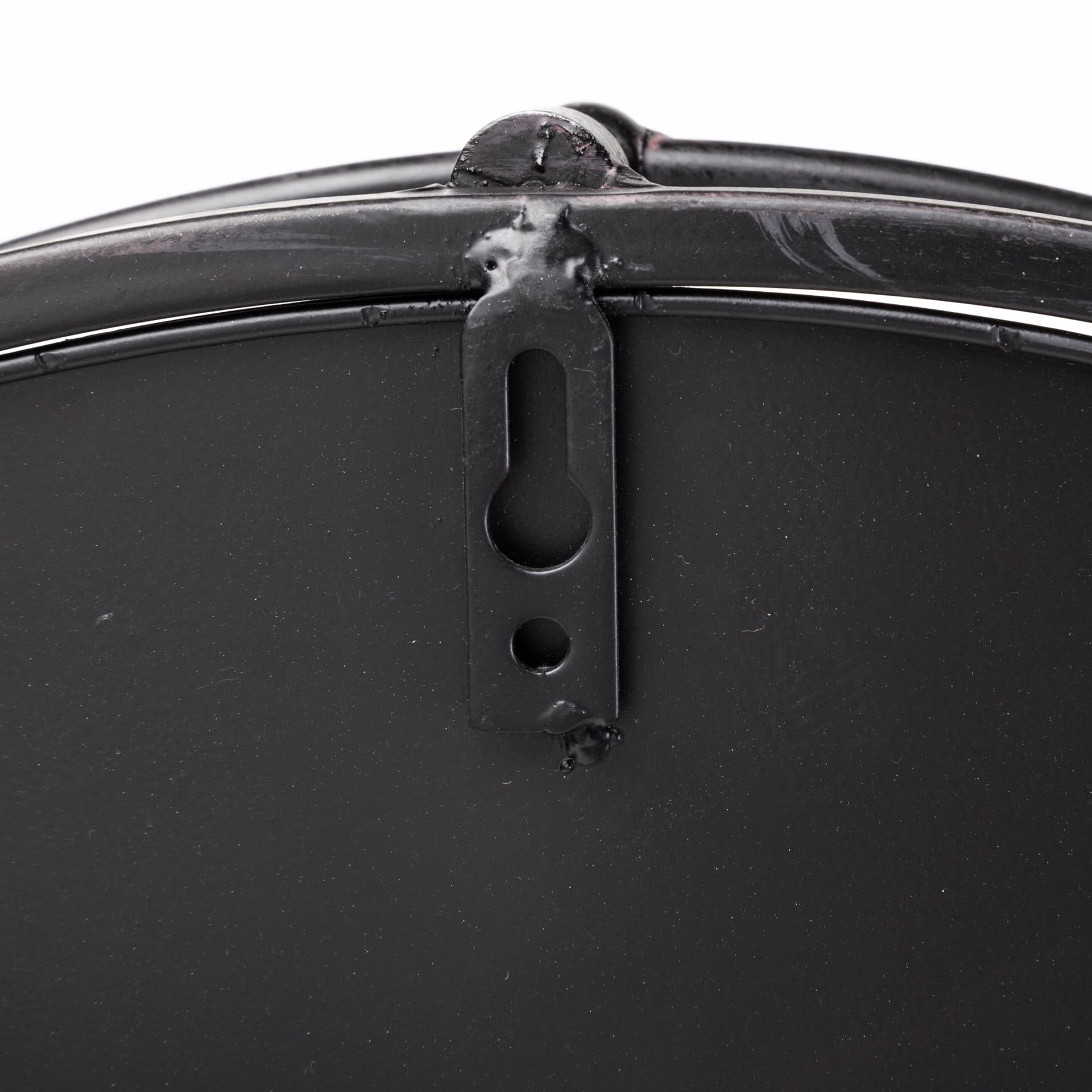 Kimbel 24L x 24W Black Metal Mirrored Base Round Tray — product photograph
